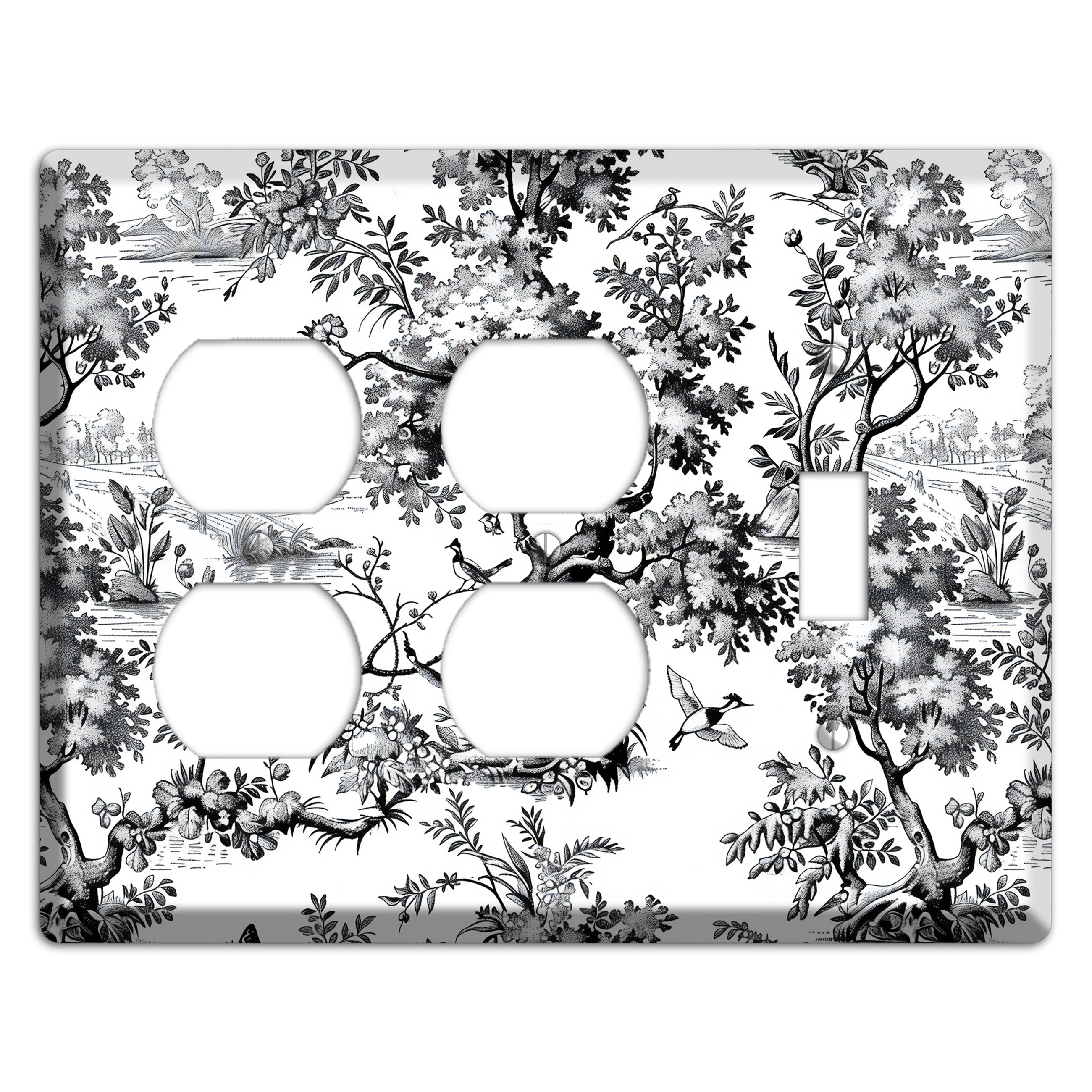 Pastoral Ink Reverie 2 Duplex / Toggle Wallplate