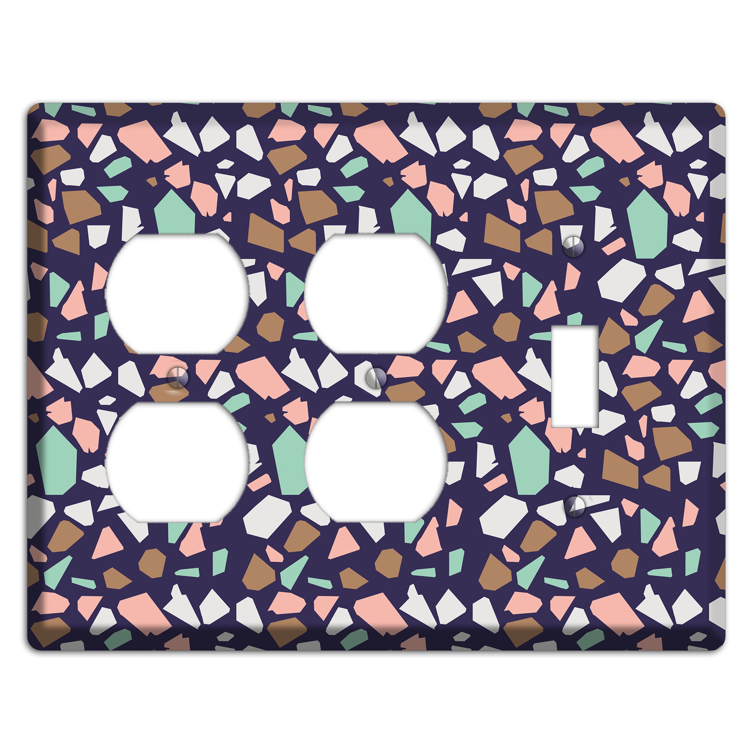 Midnight Mosaic 2 Duplex / Toggle Wallplate