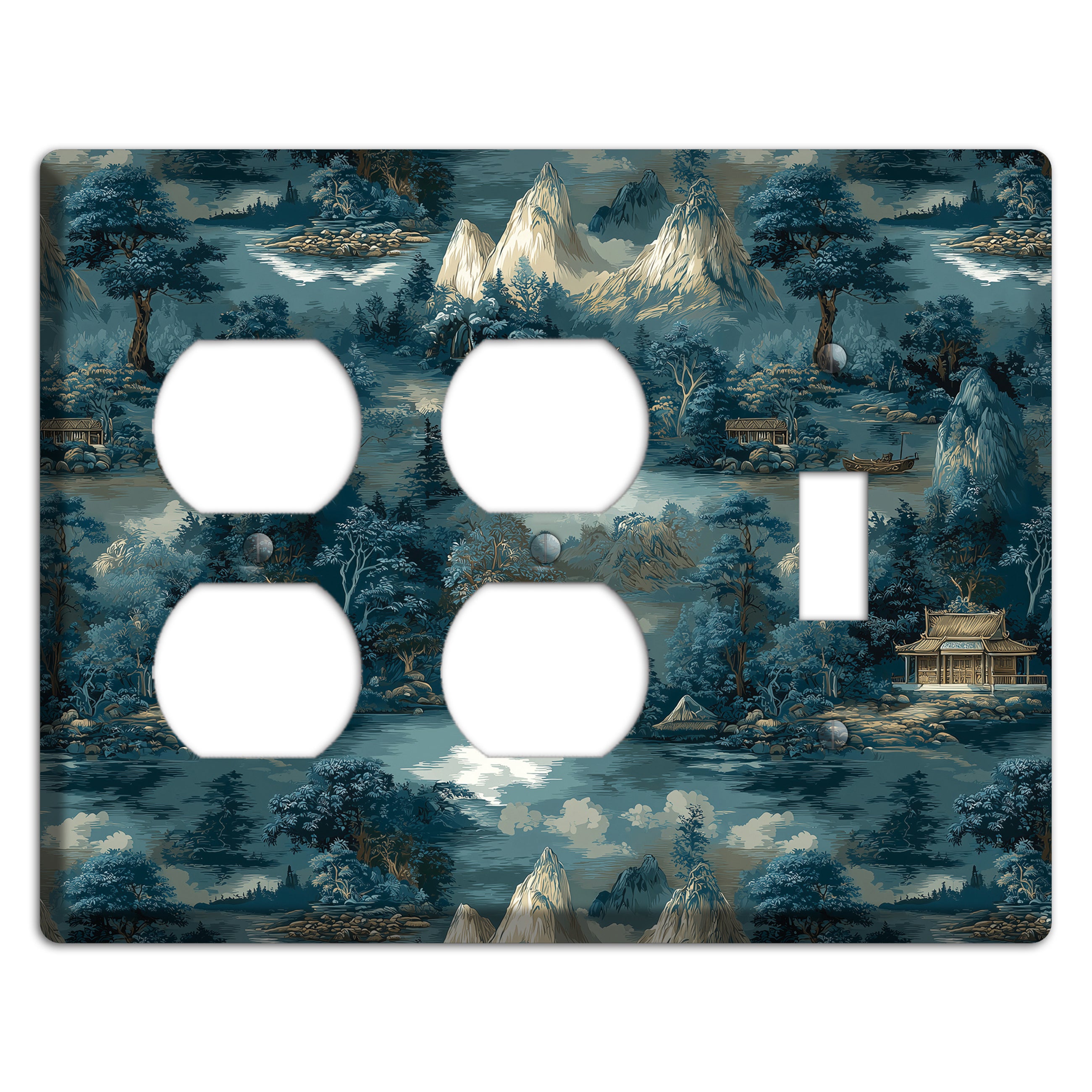 River Mist Refuge 2 Duplex / Toggle Wallplate
