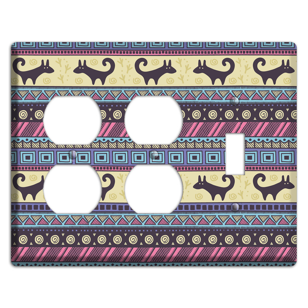 Folk Fox Stripes 2 Duplex / Toggle Wallplate