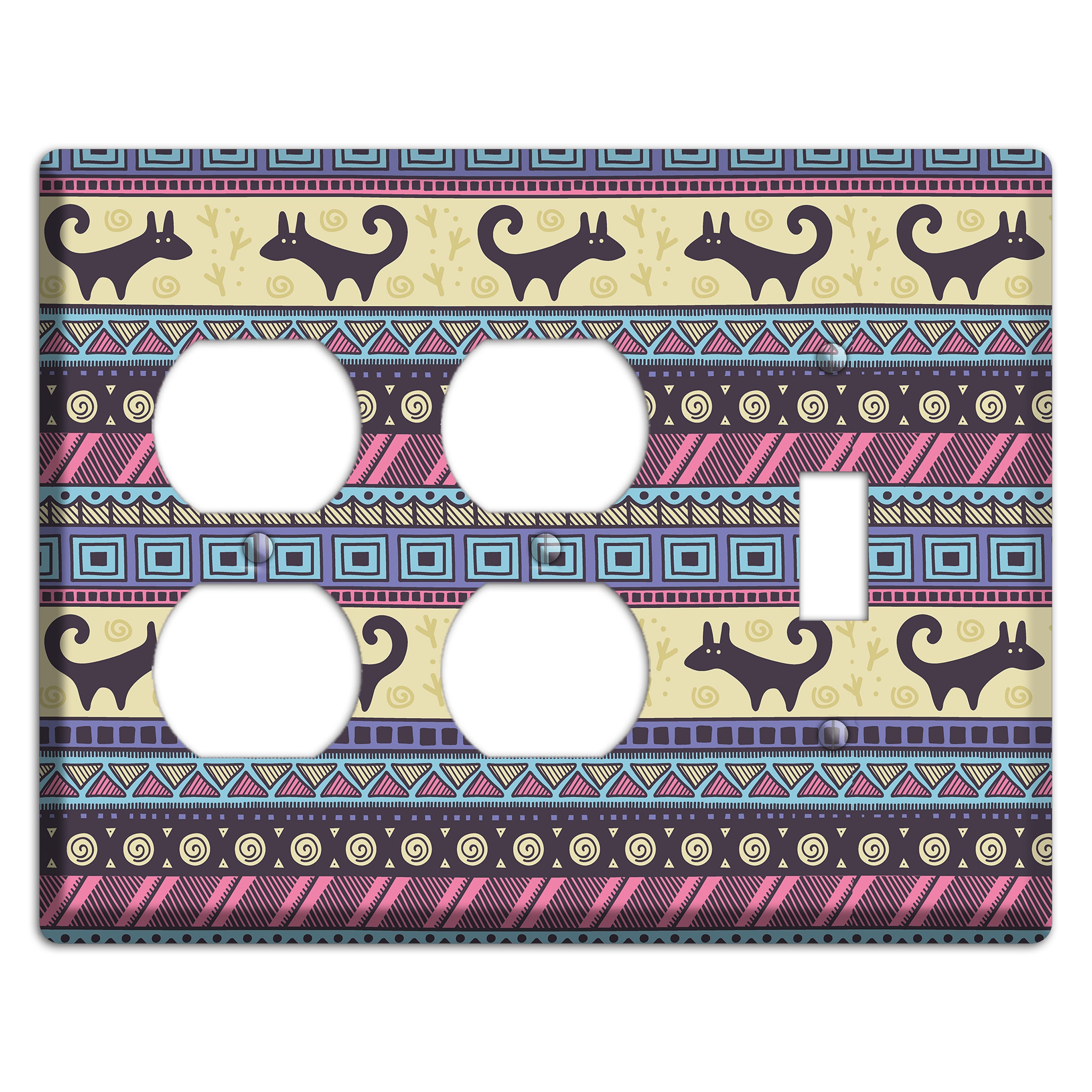 Folk Fox Stripes 2 Duplex / Toggle Wallplate