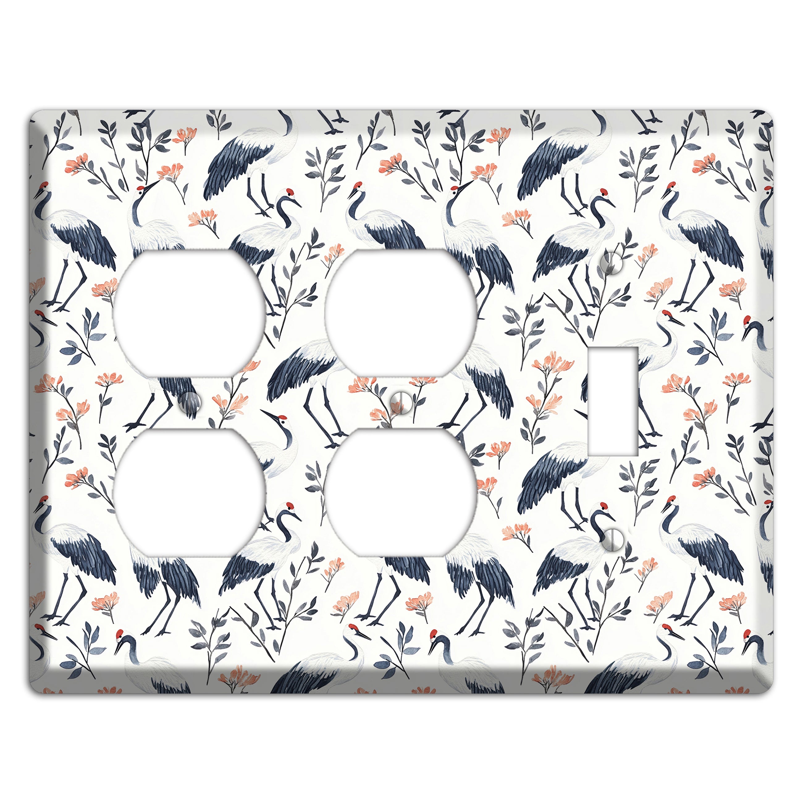 Slate & Coral Marsh 2 Duplex / Toggle Wallplate
