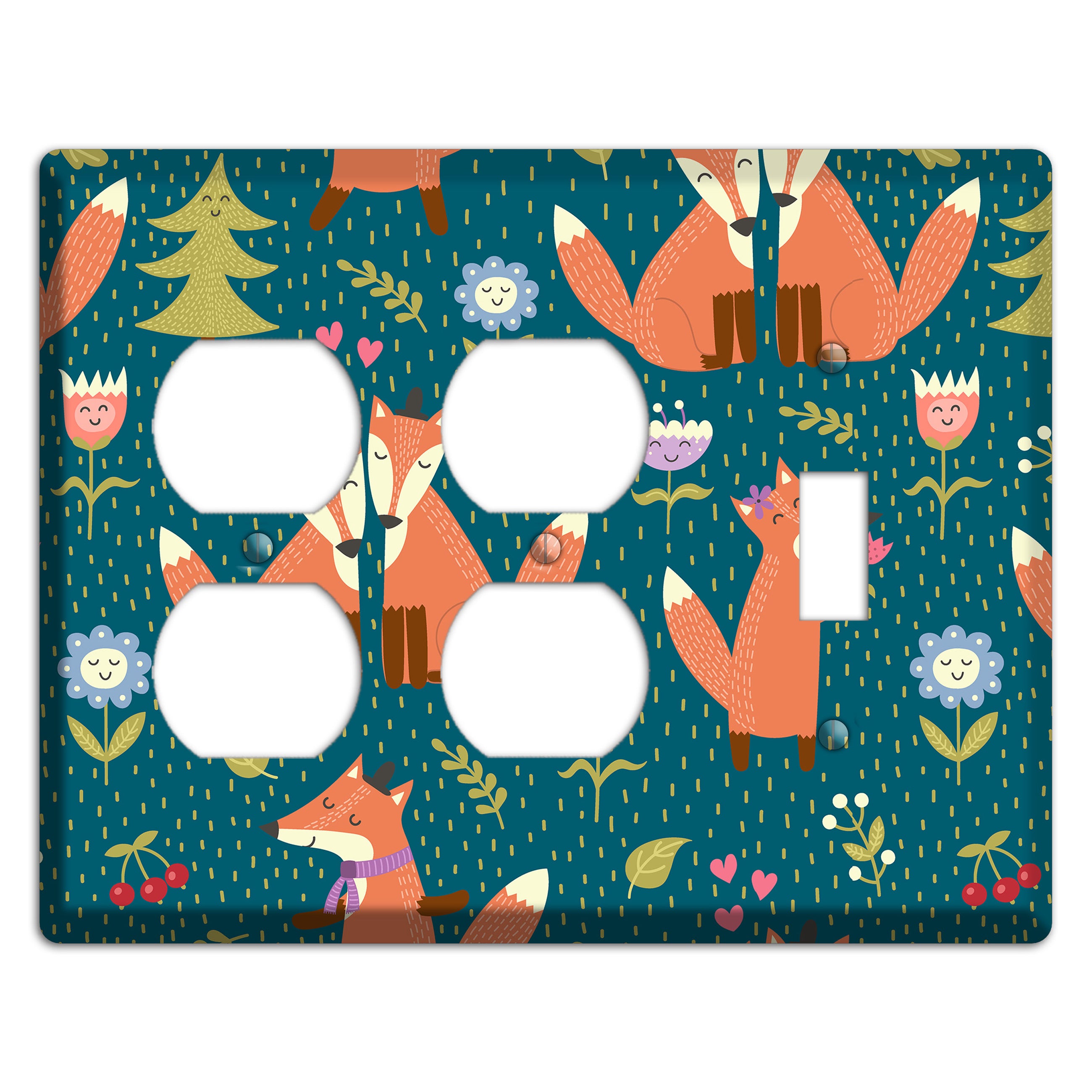 Fox Garden Love 2 Duplex / Toggle Wallplate