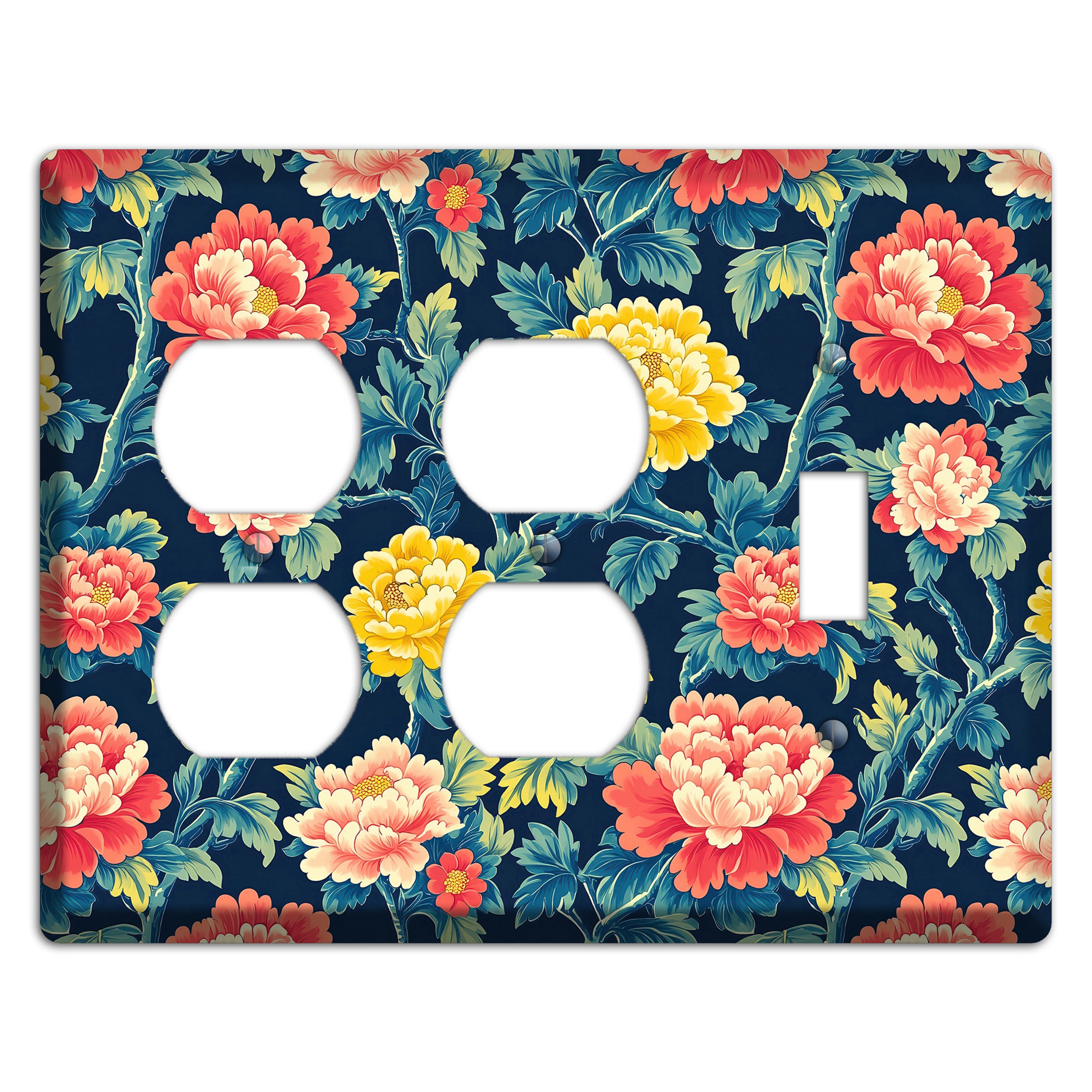 Peony & Bough 2 Duplex / Toggle Wallplate