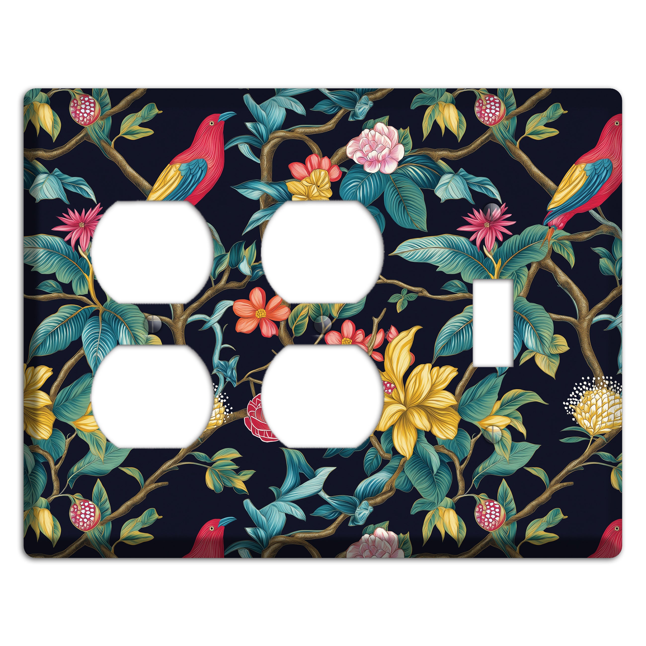 Scarlet Perch 2 Duplex / Toggle Wallplate