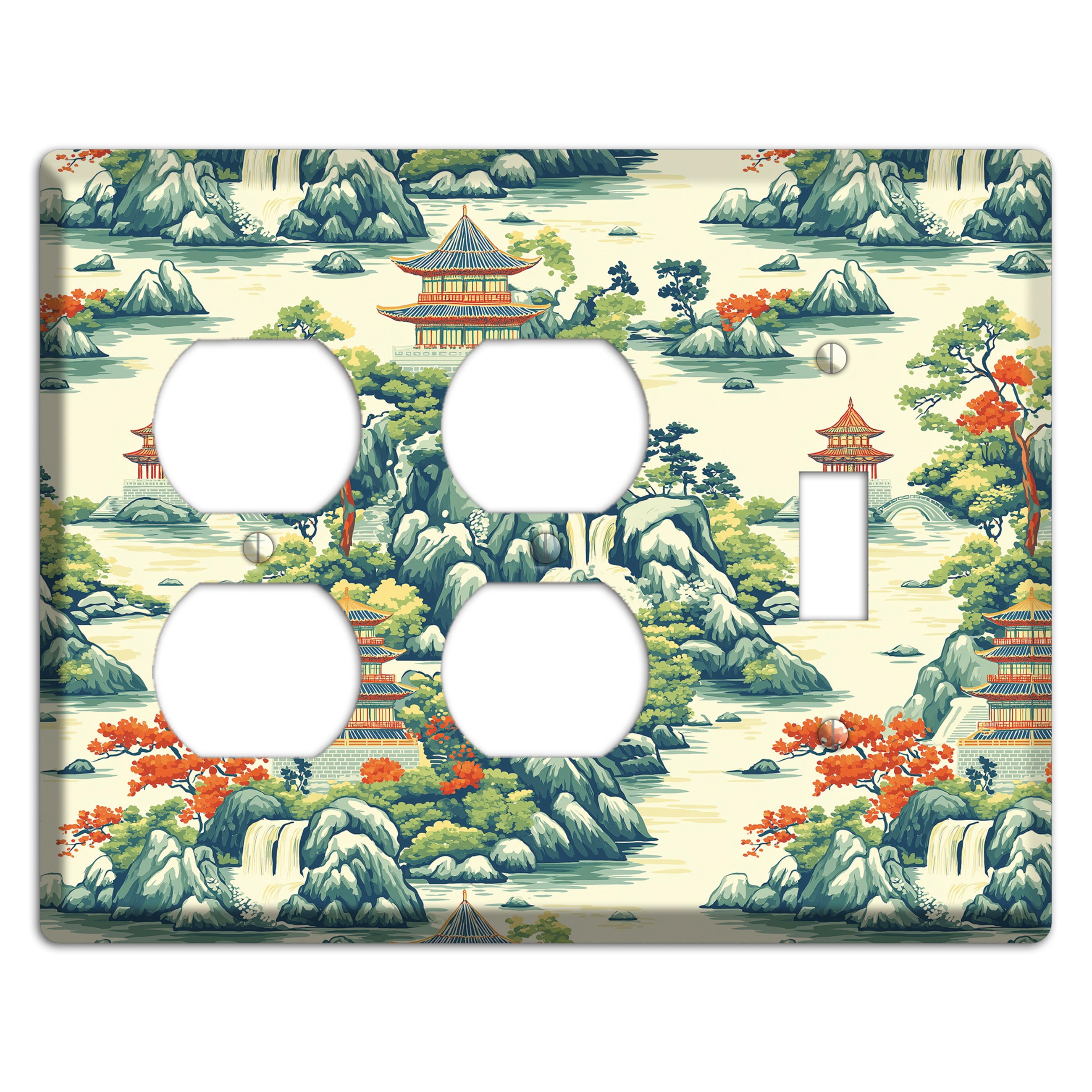 Cascade & Pagoda 2 Duplex / Toggle Wallplate