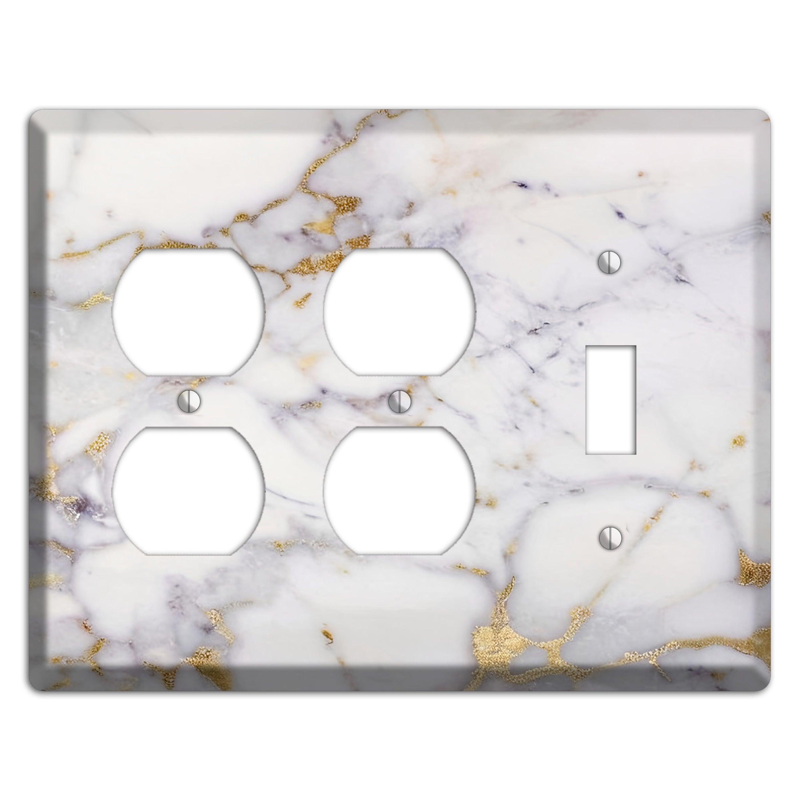 Metallic Bronze Marble 2 Duplex / Toggle Wallplate