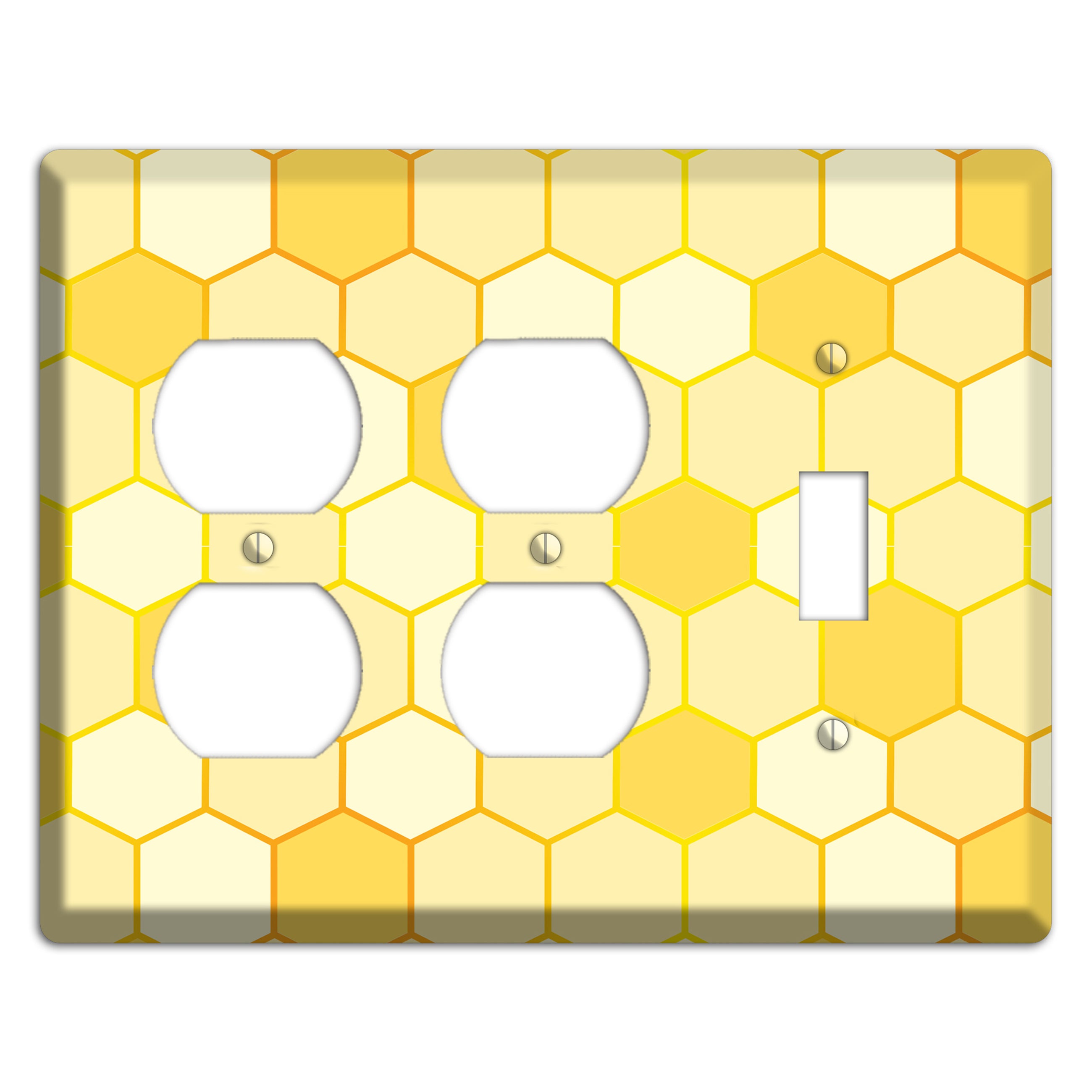 Hollow Amber Grid 2 Duplex / Toggle Wallplate