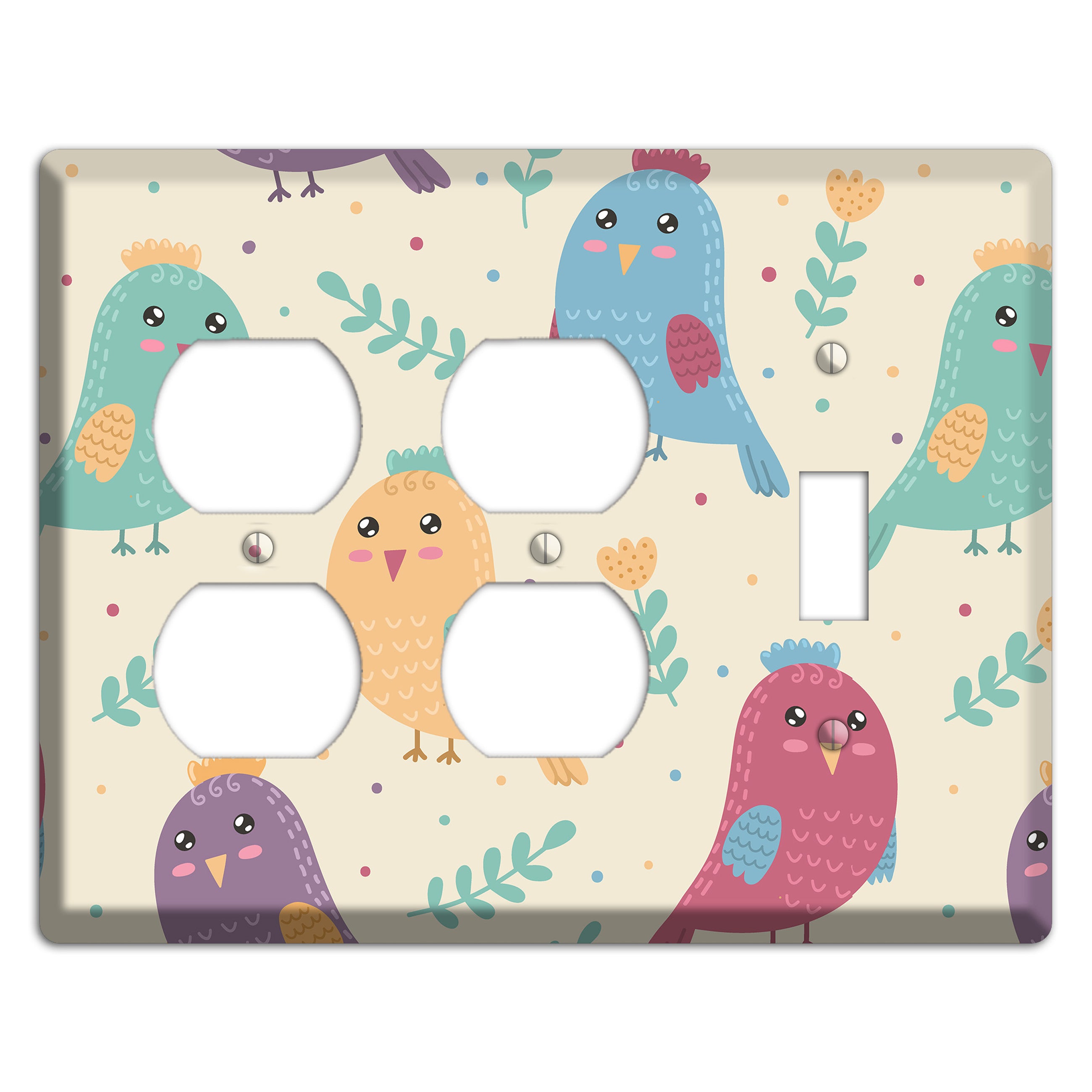 Jungle Giggles (Light) 2 Duplex / Toggle Wallplate