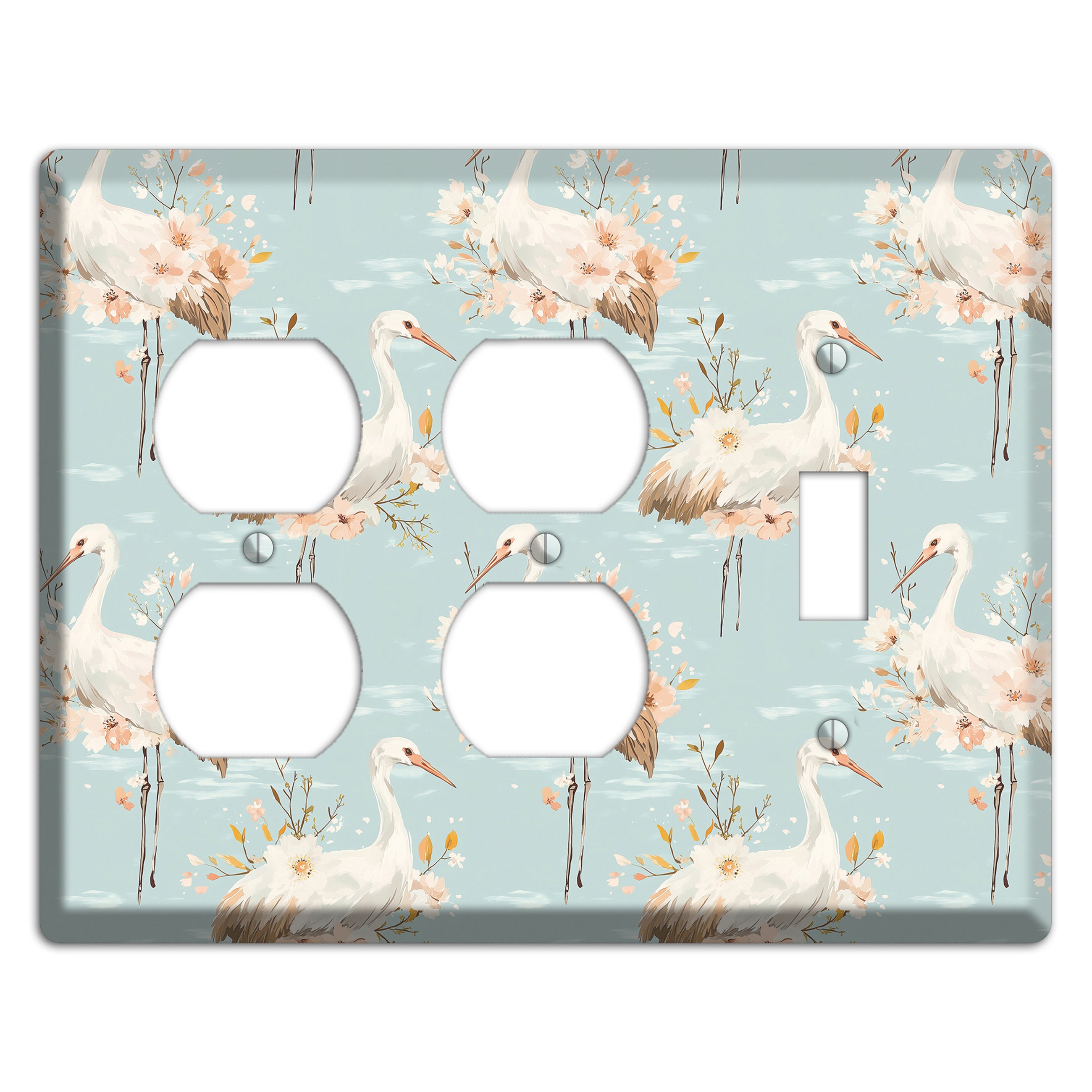 Celadon Crane Reverie 2 Duplex / Toggle Wallplate