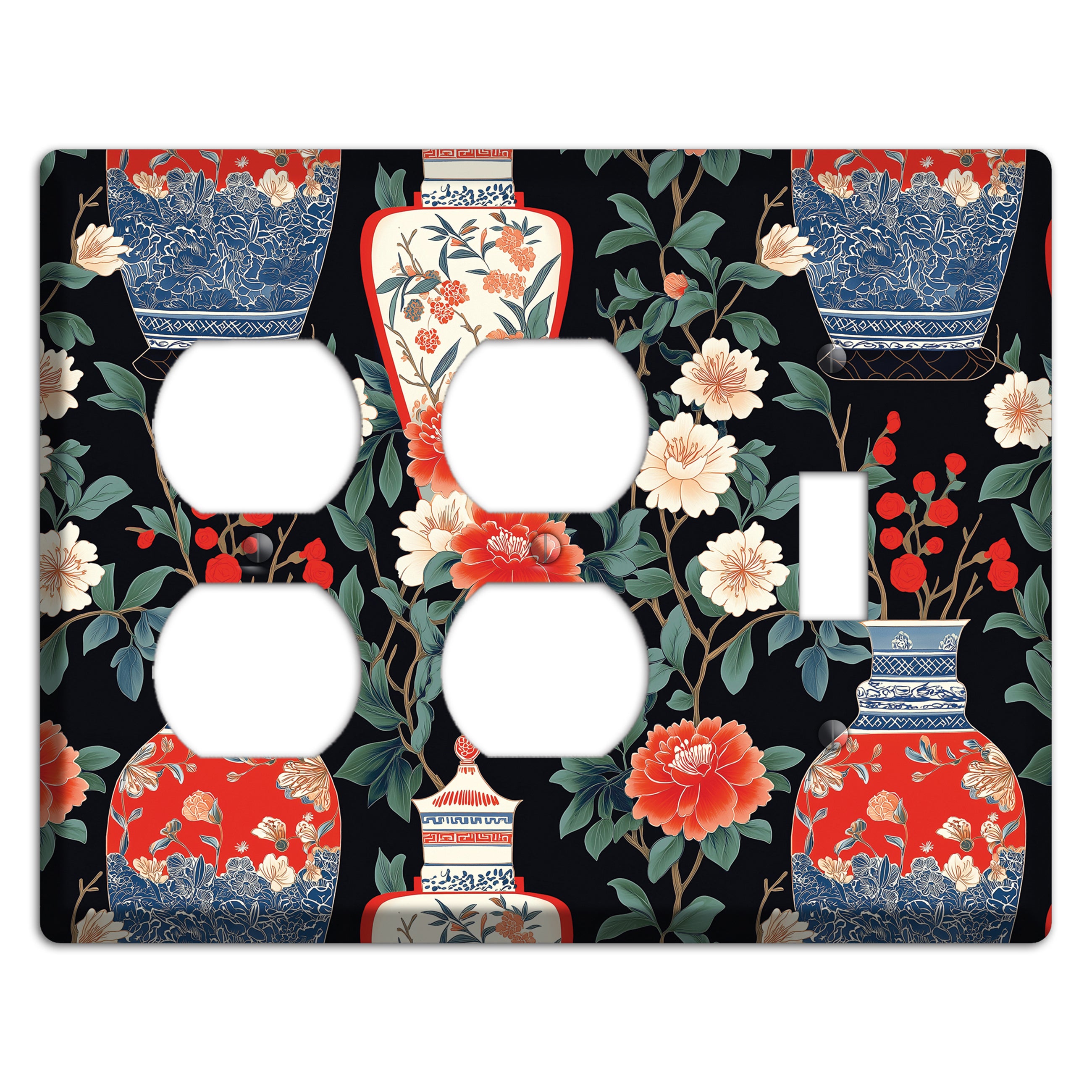 Porcelain Garden Dusk 2 Duplex / Toggle Wallplate