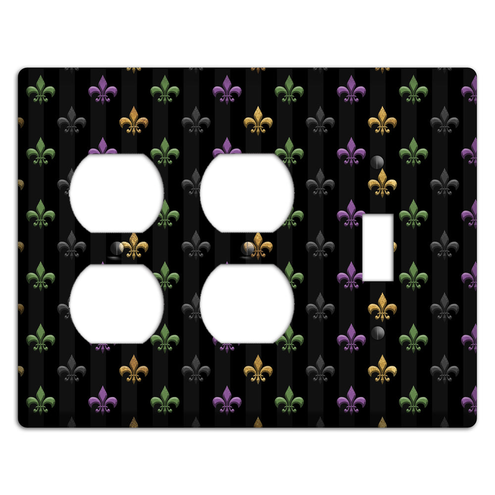 Midnight Fleur 2 Duplex / Toggle Wallplate