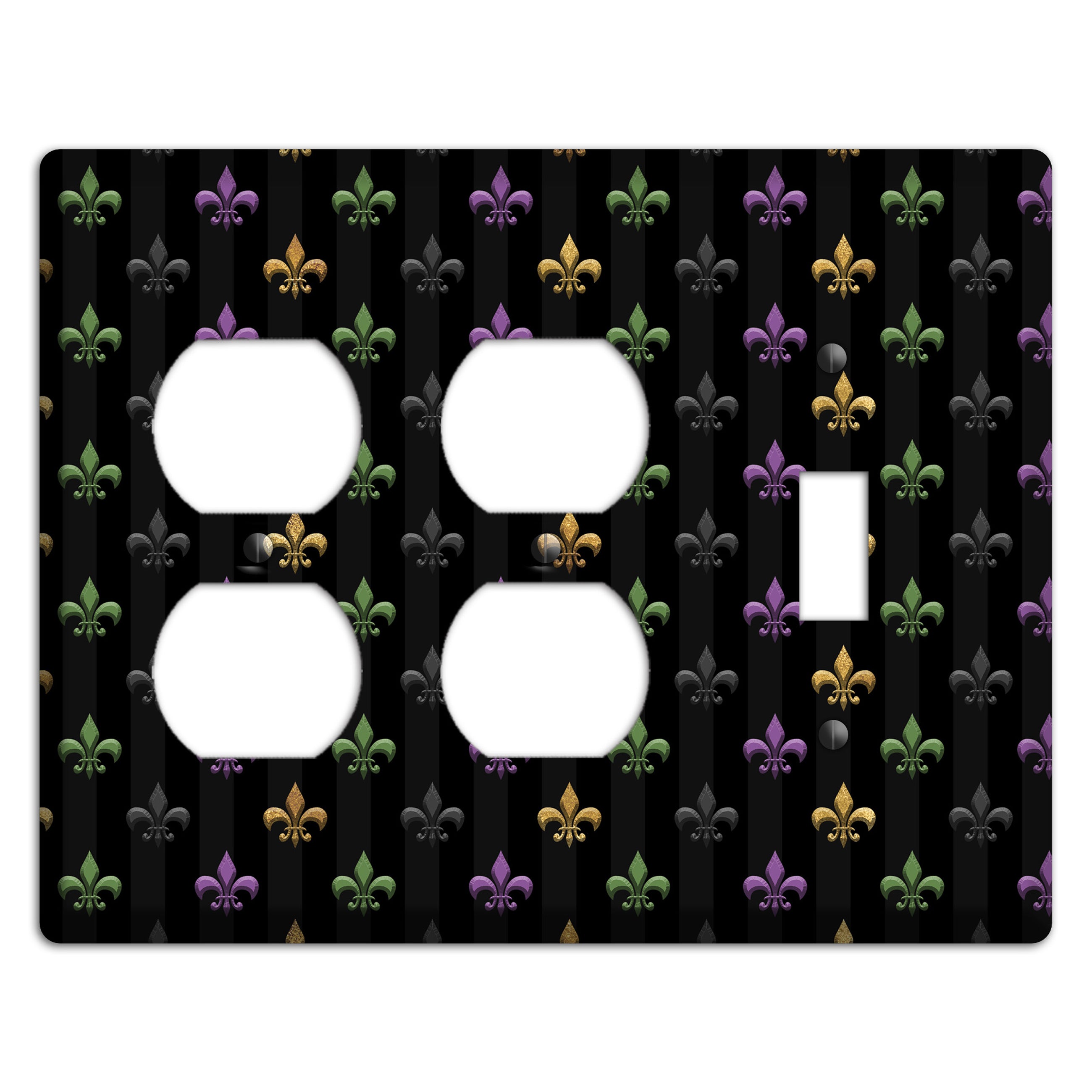 Midnight Fleur 2 Duplex / Toggle Wallplate