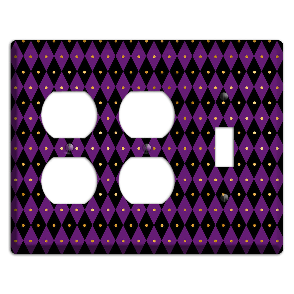 Royal Check: Violet 2 Duplex / Toggle Wallplate