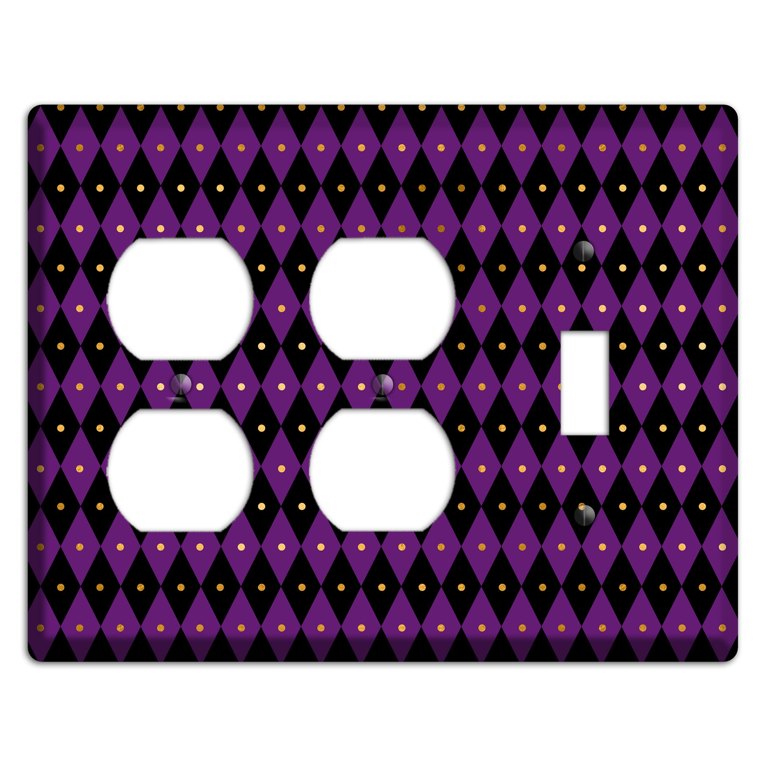 Royal Check: Violet 2 Duplex / Toggle Wallplate