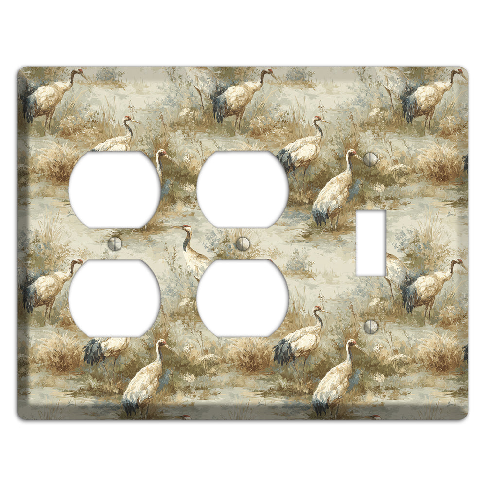 Marshland Crane Reverie 2 Duplex / Toggle Wallplate