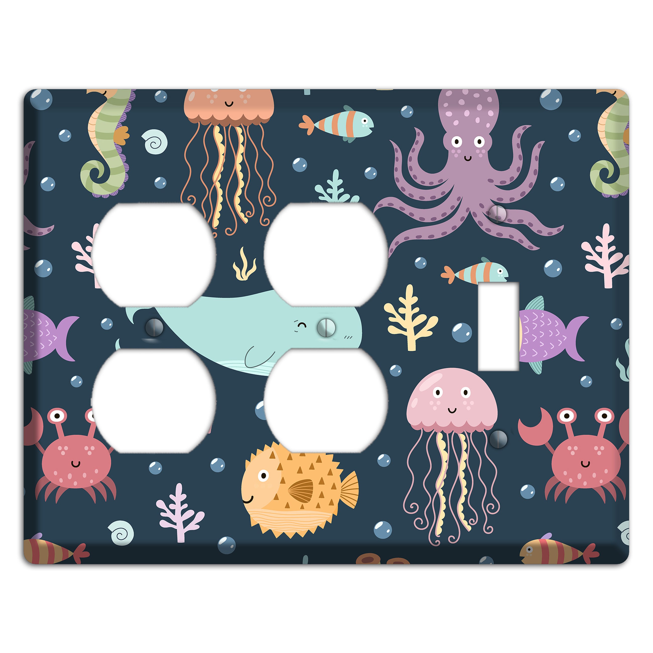 Deep Sea Cuties 2 Duplex / Toggle Wallplate