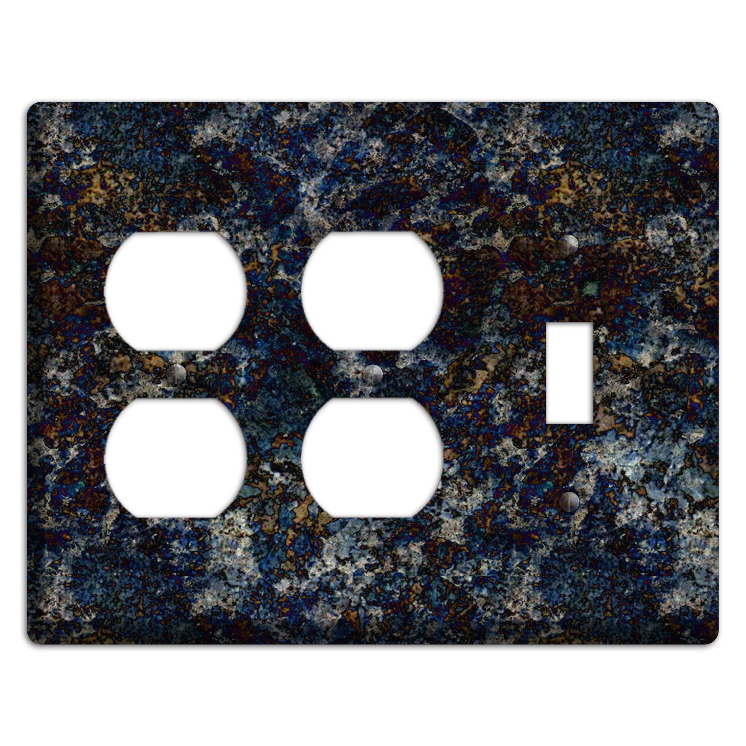 Blue Louise Granite 2 Duplex / Toggle Wallplate