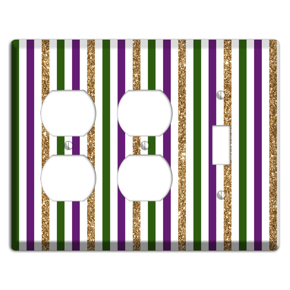 Carnival Stripes: Lumi√®re 2 Duplex / Toggle Wallplate