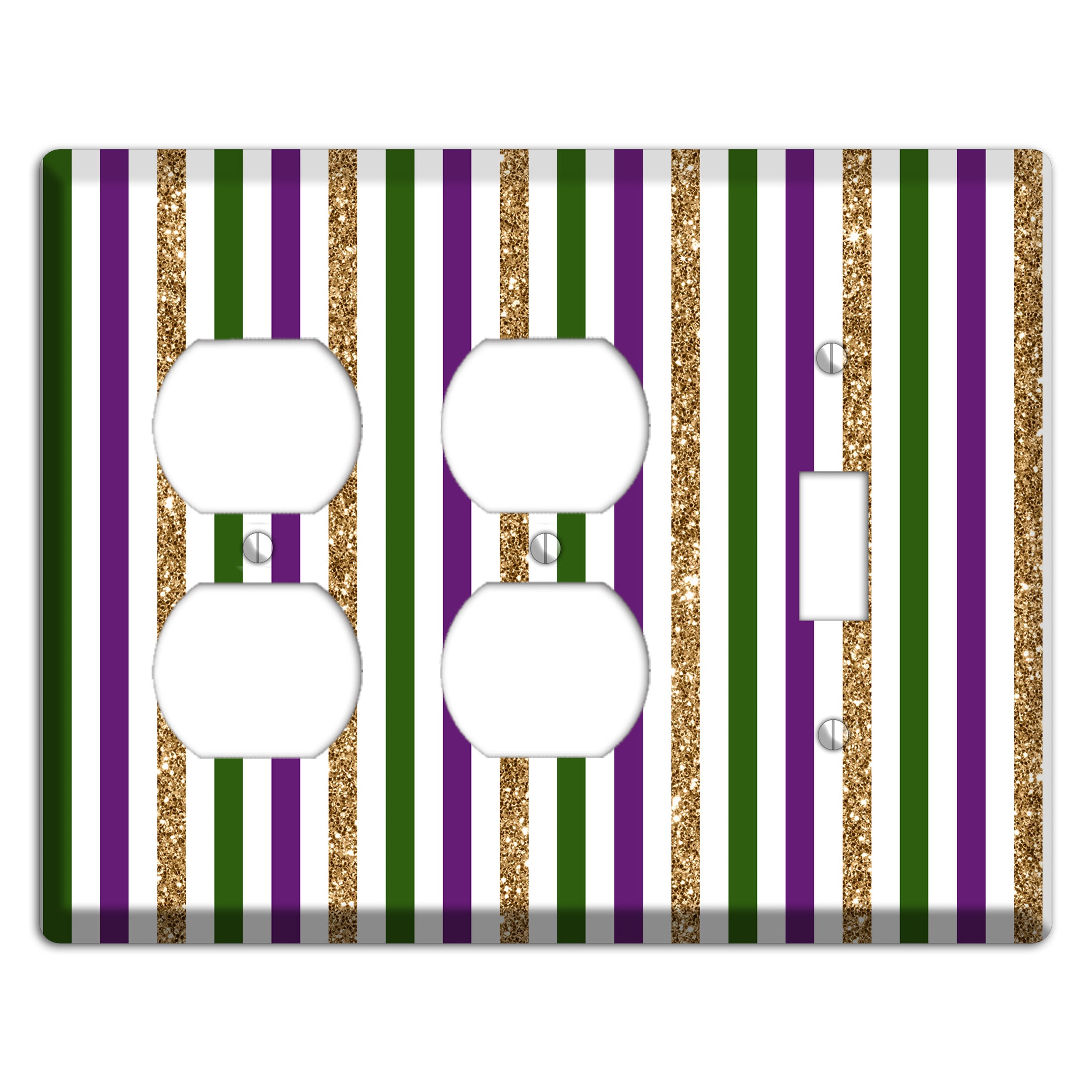 Carnival Stripes: Lumière 2 Duplex / Toggle Wallplate