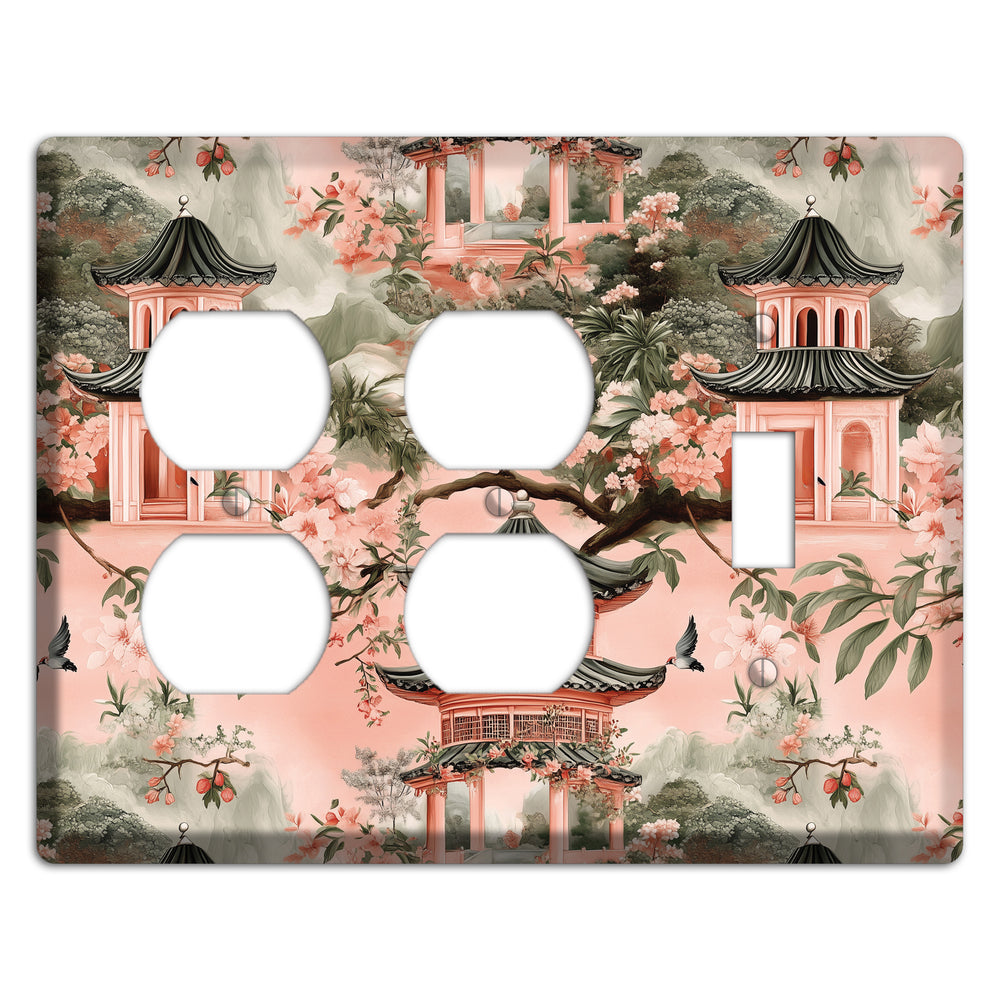 Pagoda & Plum 2 Duplex / Toggle Wallplate