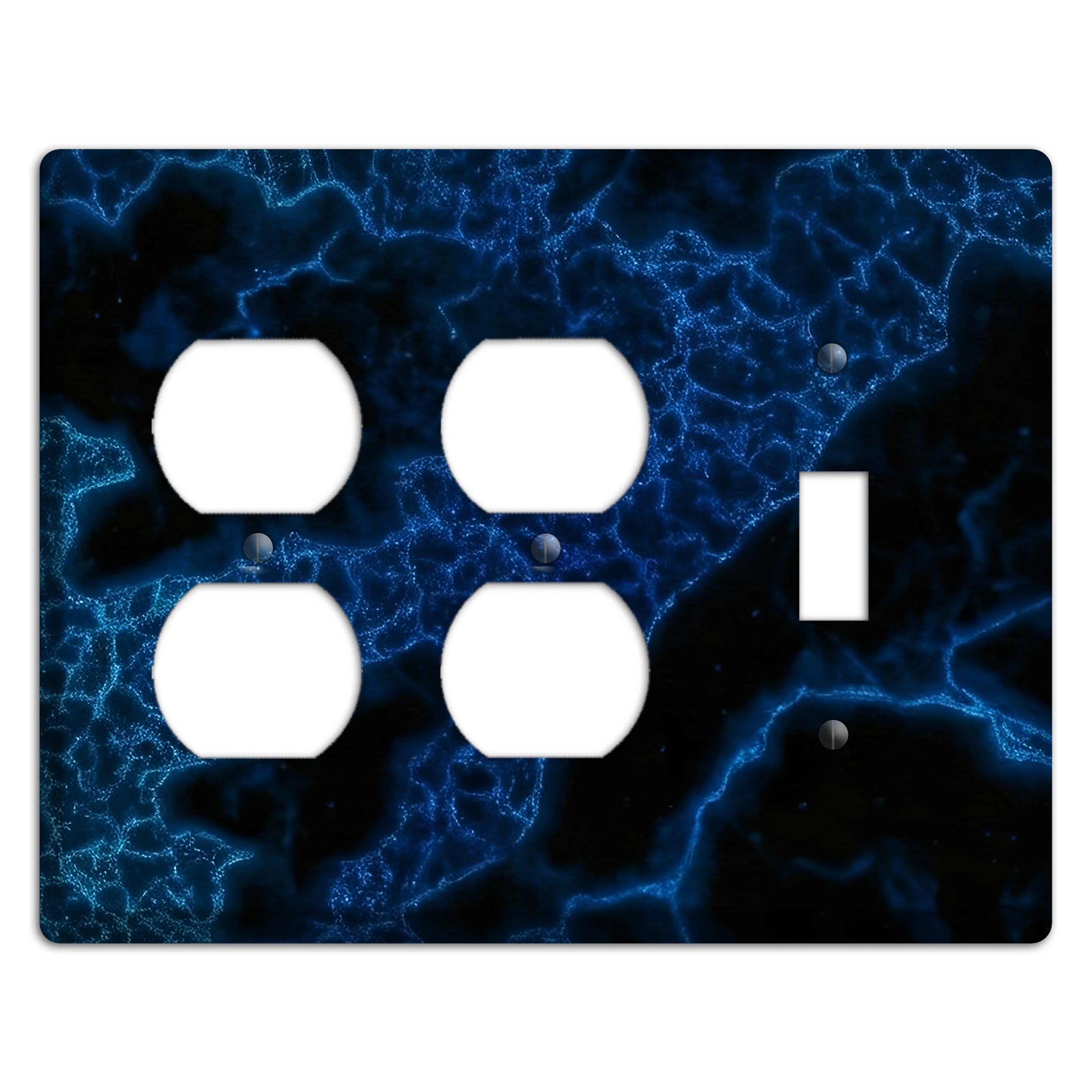 Midnight Marble 2 Duplex / Toggle Wallplate