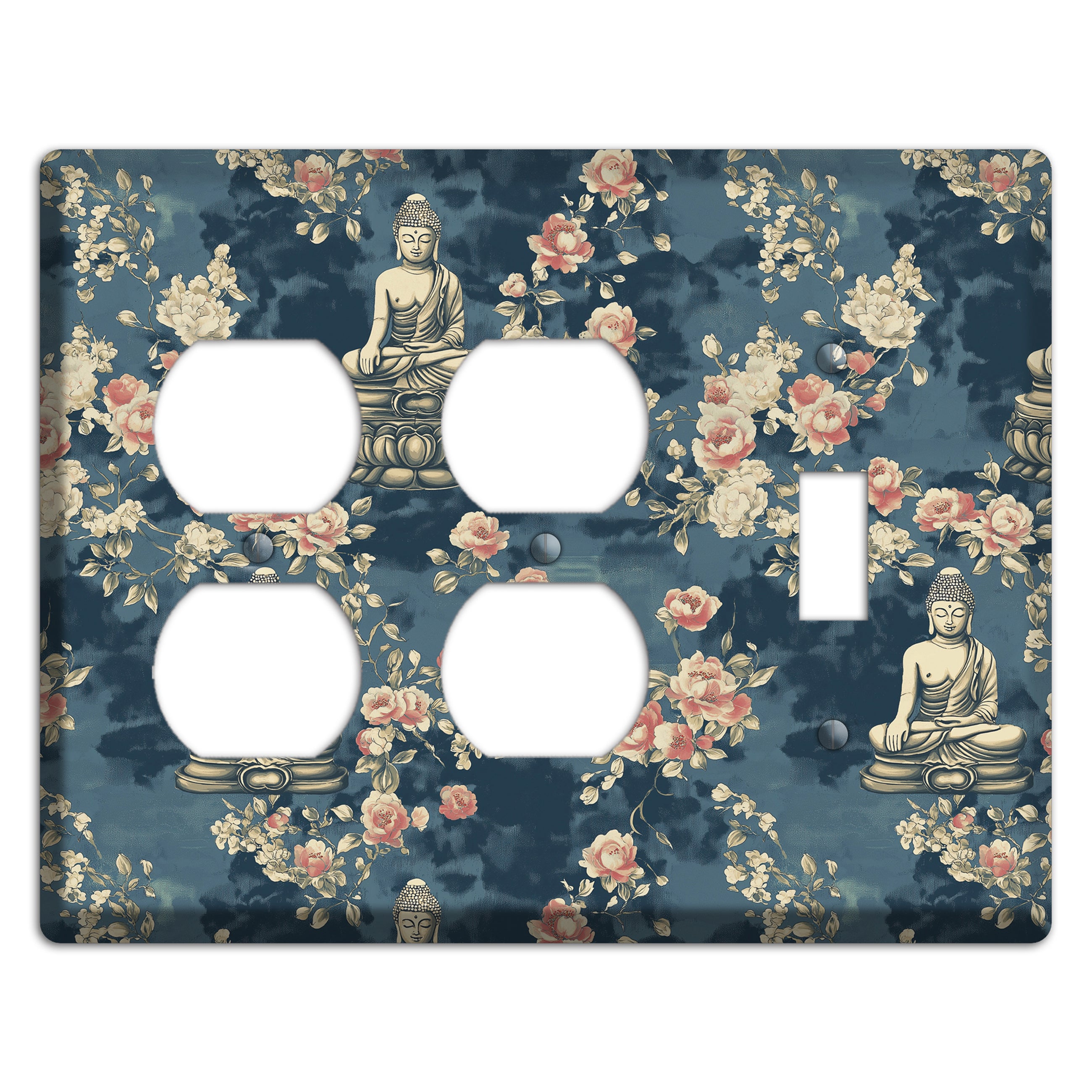 Lotus & Bloom 2 Duplex / Toggle Wallplate