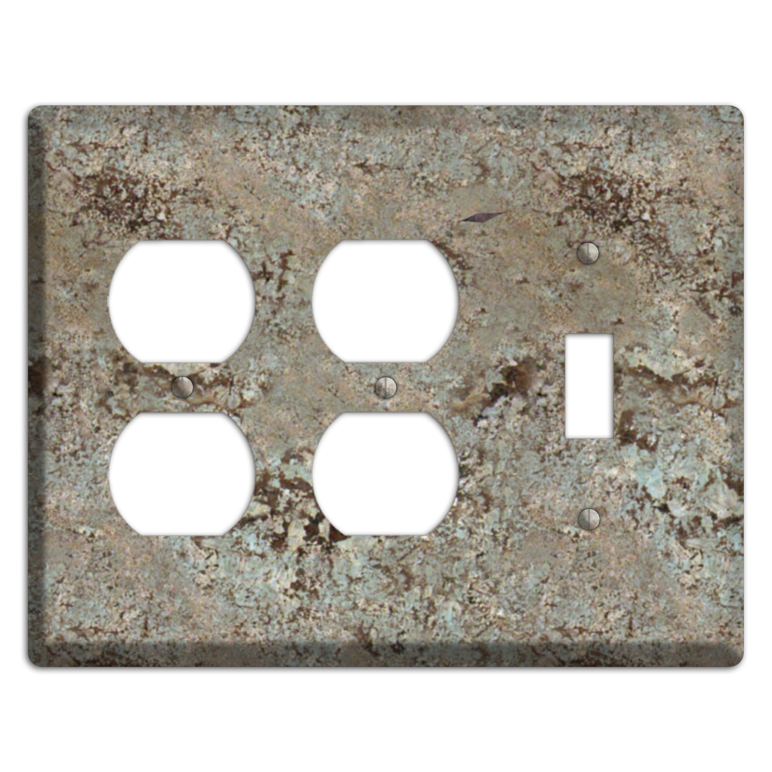 Delicatus White Granite 2 Duplex / Toggle Wallplate