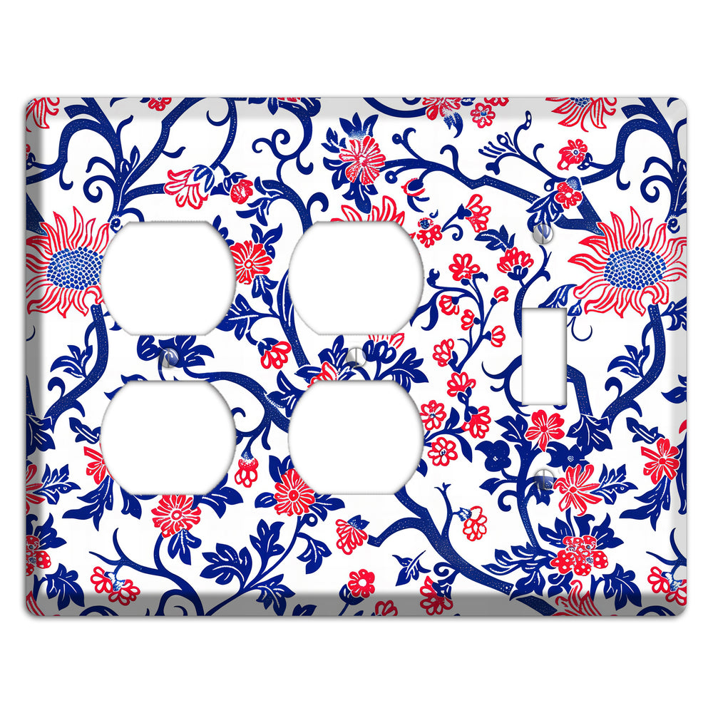 Crimson Vine Riot 2 Duplex / Toggle Wallplate