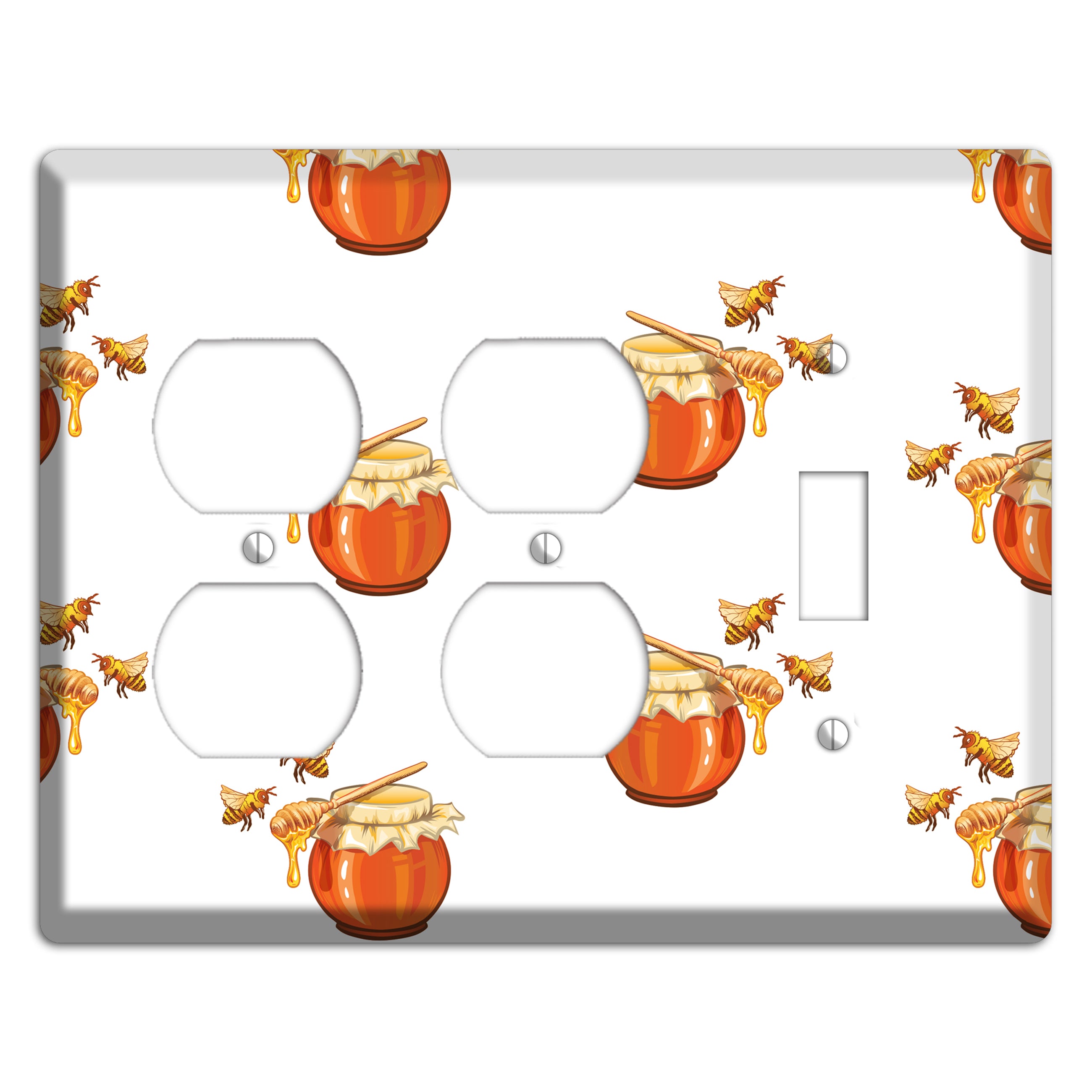 Honey & Hive 2 Duplex / Toggle Wallplate