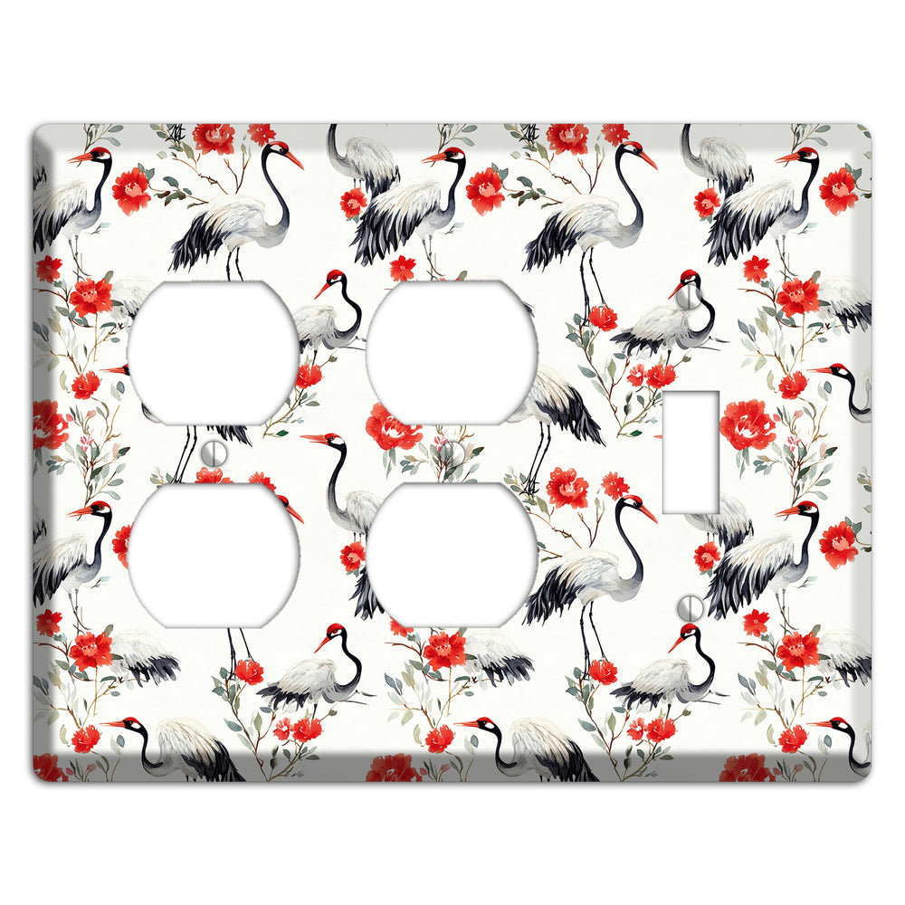 Scarlet Plume Garden 2 Duplex / Toggle Wallplate
