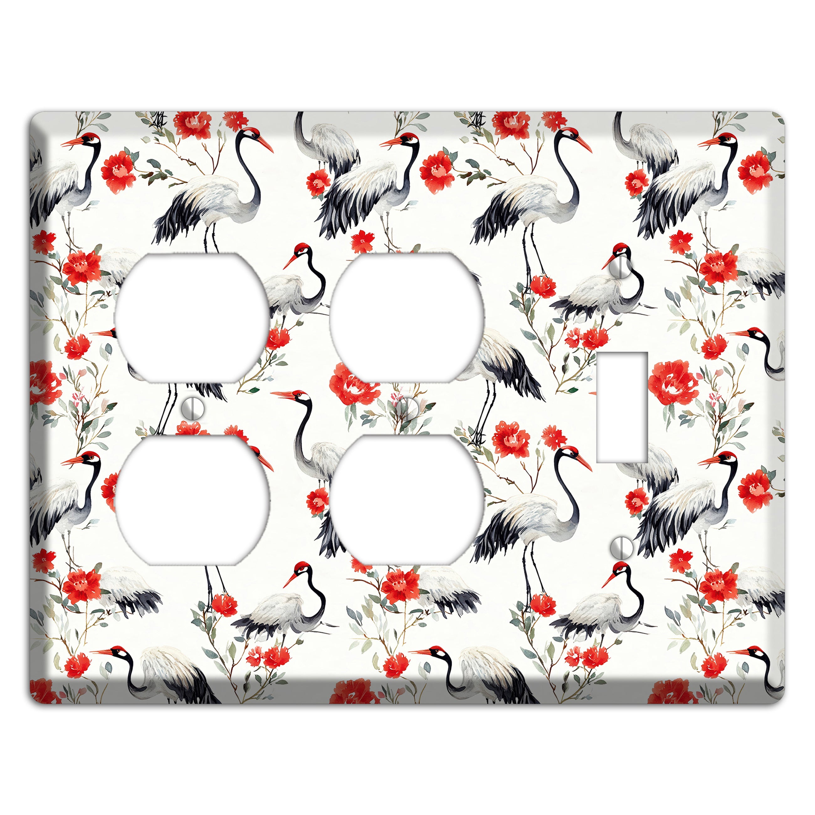 Scarlet Plume Garden 2 Duplex / Toggle Wallplate