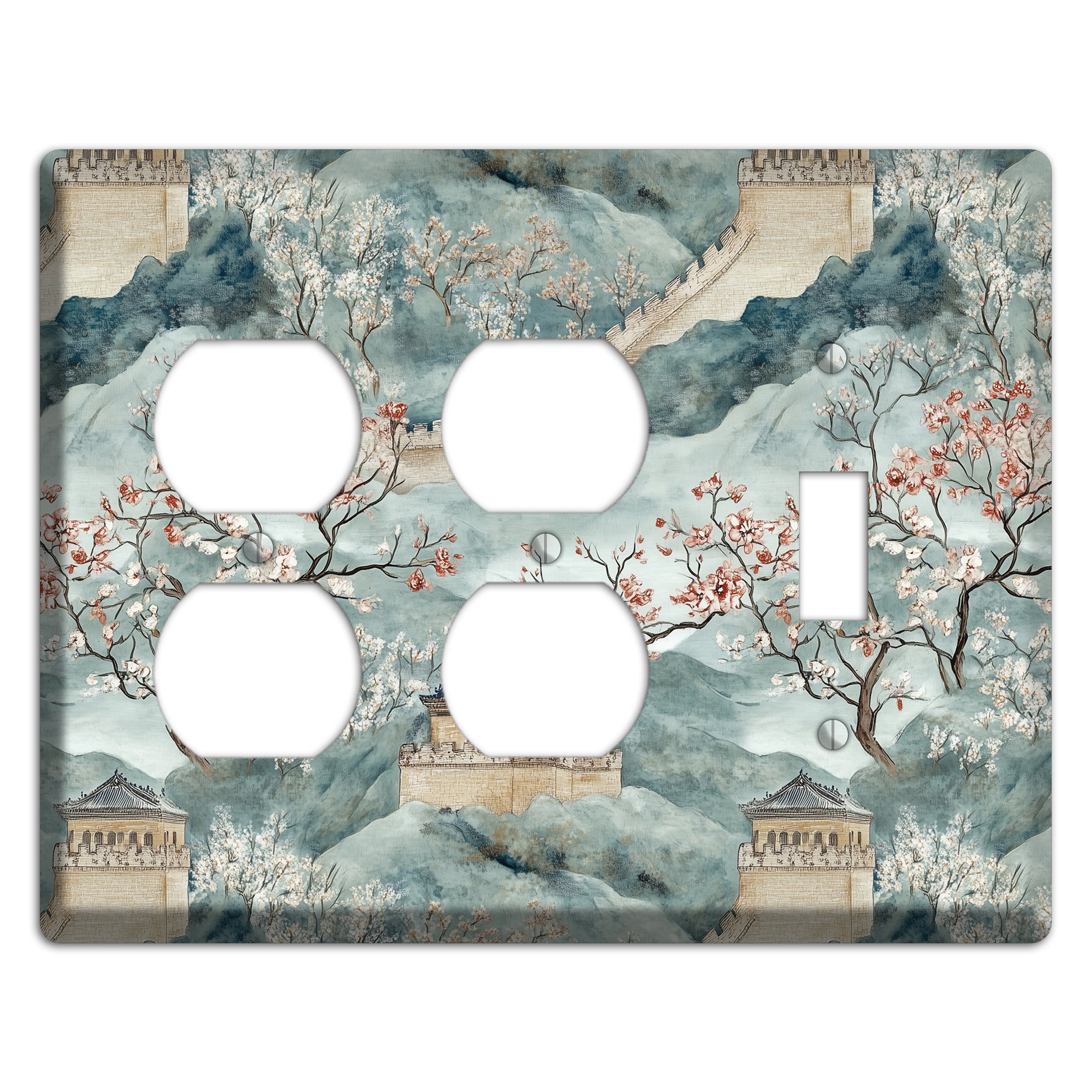 Rampart & Blossom 2 Duplex / Toggle Wallplate
