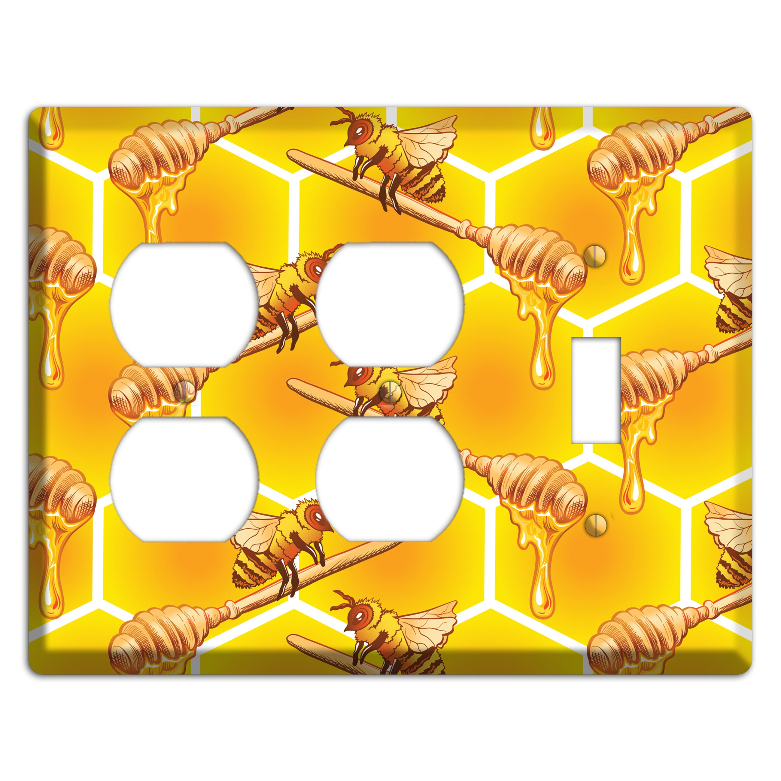 Golden Hive Ritual 2 Duplex / Toggle Wallplate