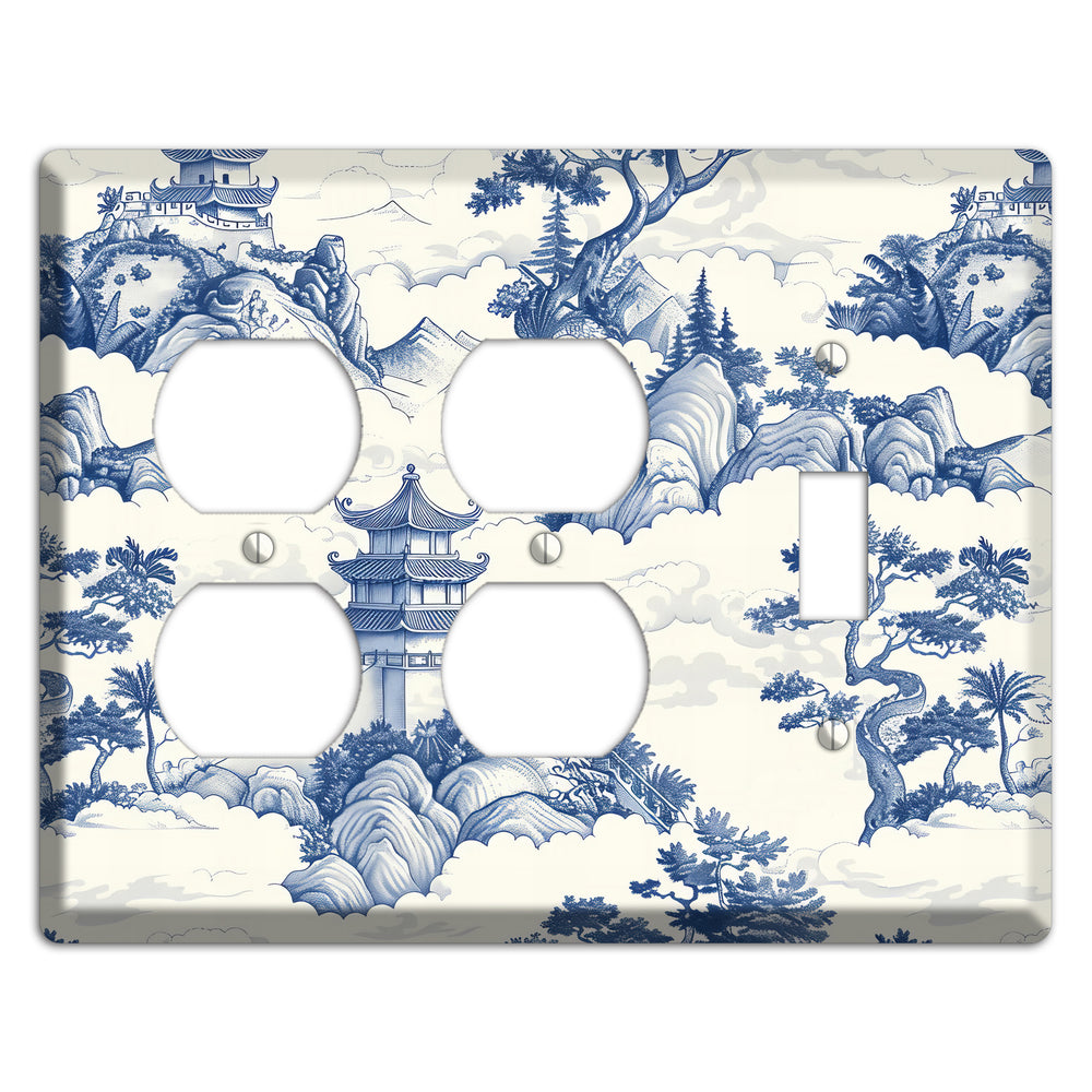 Celestial Pagoda Mist 2 Duplex / Toggle Wallplate