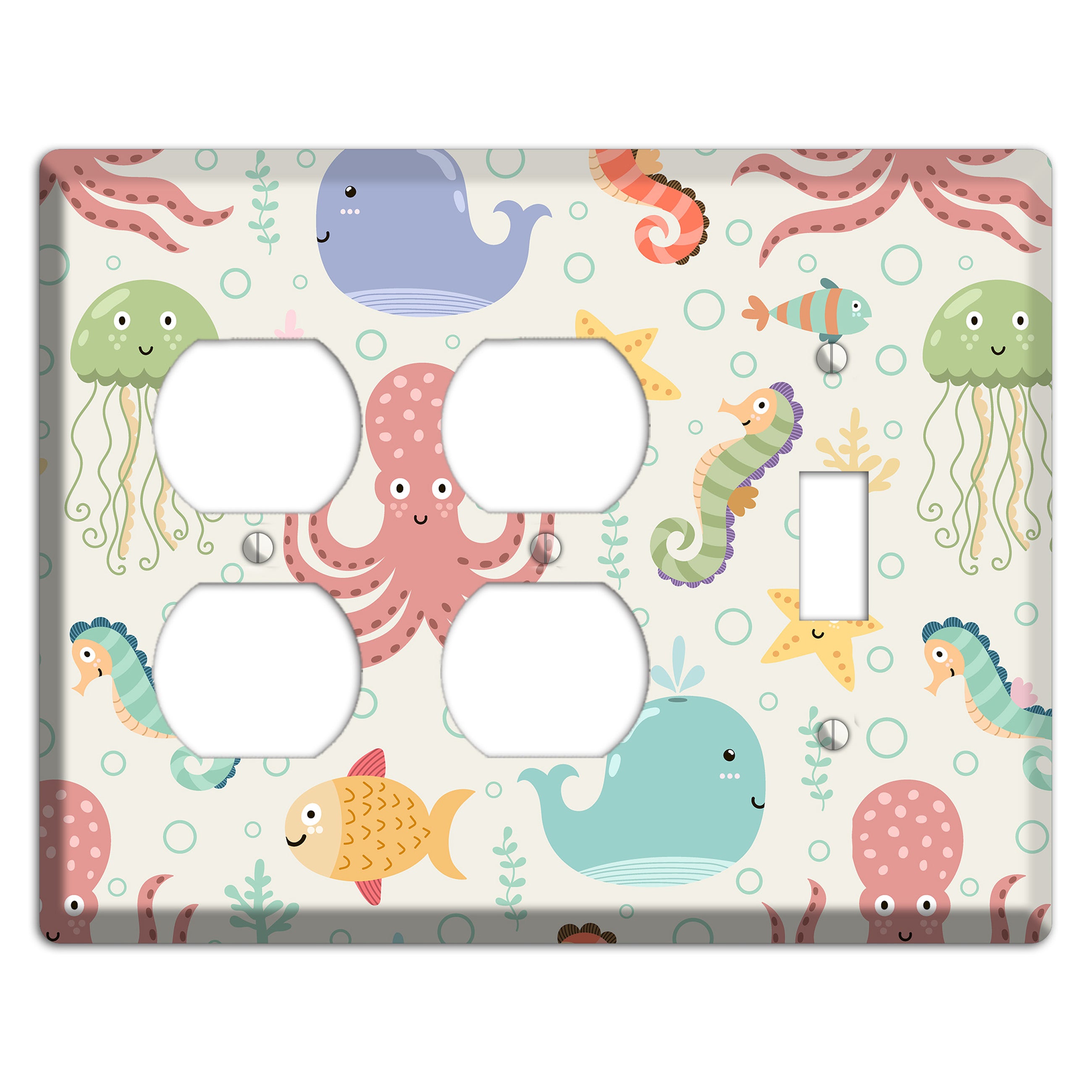 Ocean Buddies 2 Duplex / Toggle Wallplate