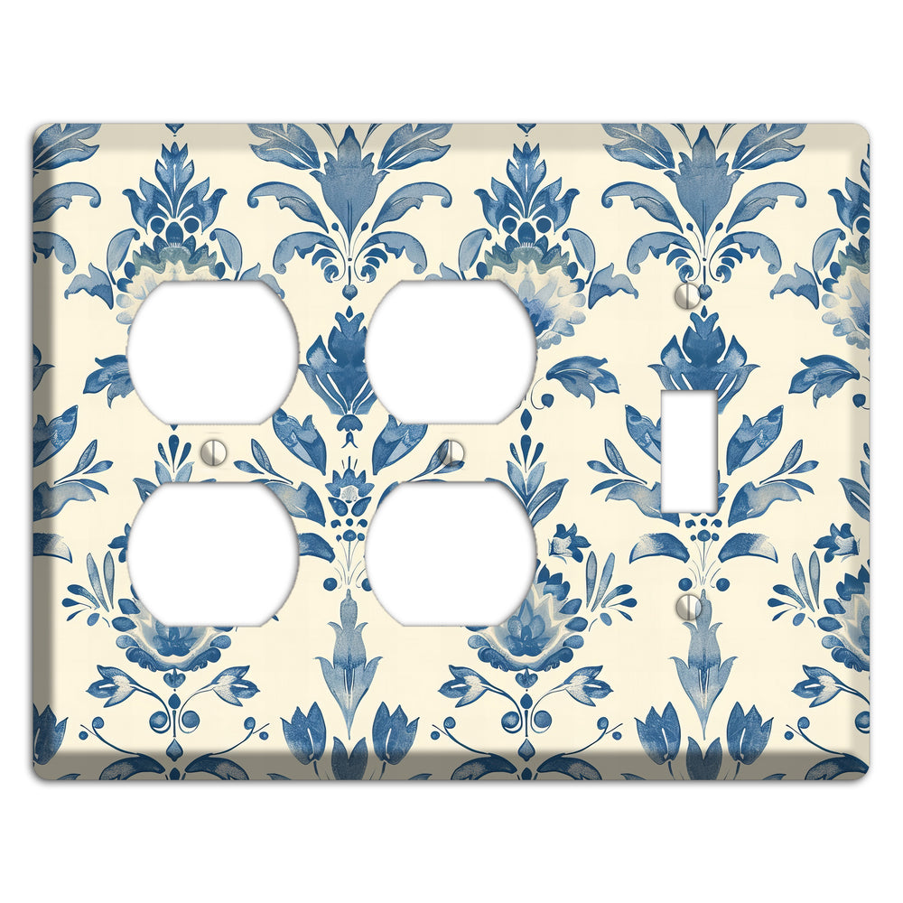 Bloom & Indigo 2 Duplex / Toggle Wallplate