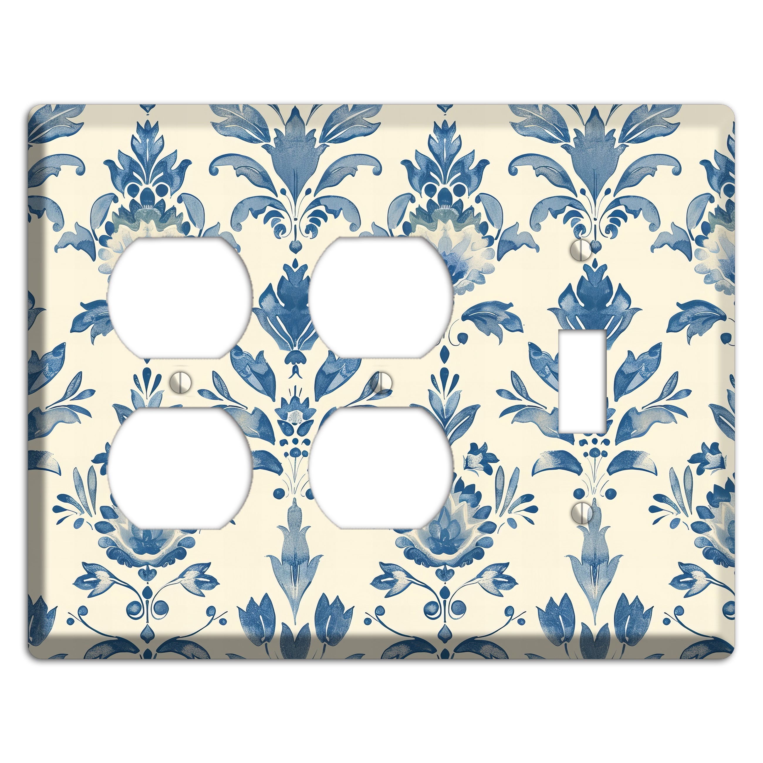 Bloom & Indigo 2 Duplex / Toggle Wallplate