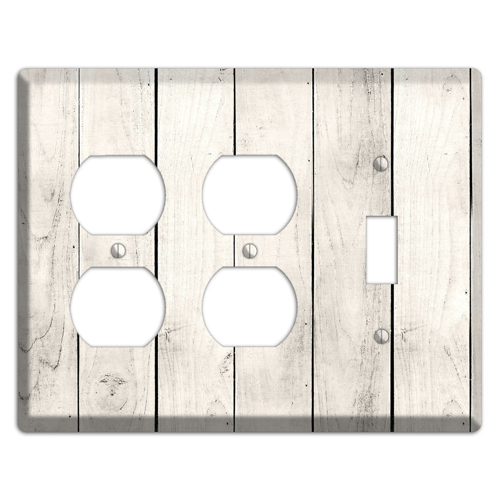 Whitewashed Planks 2 Duplex / Toggle Wallplate