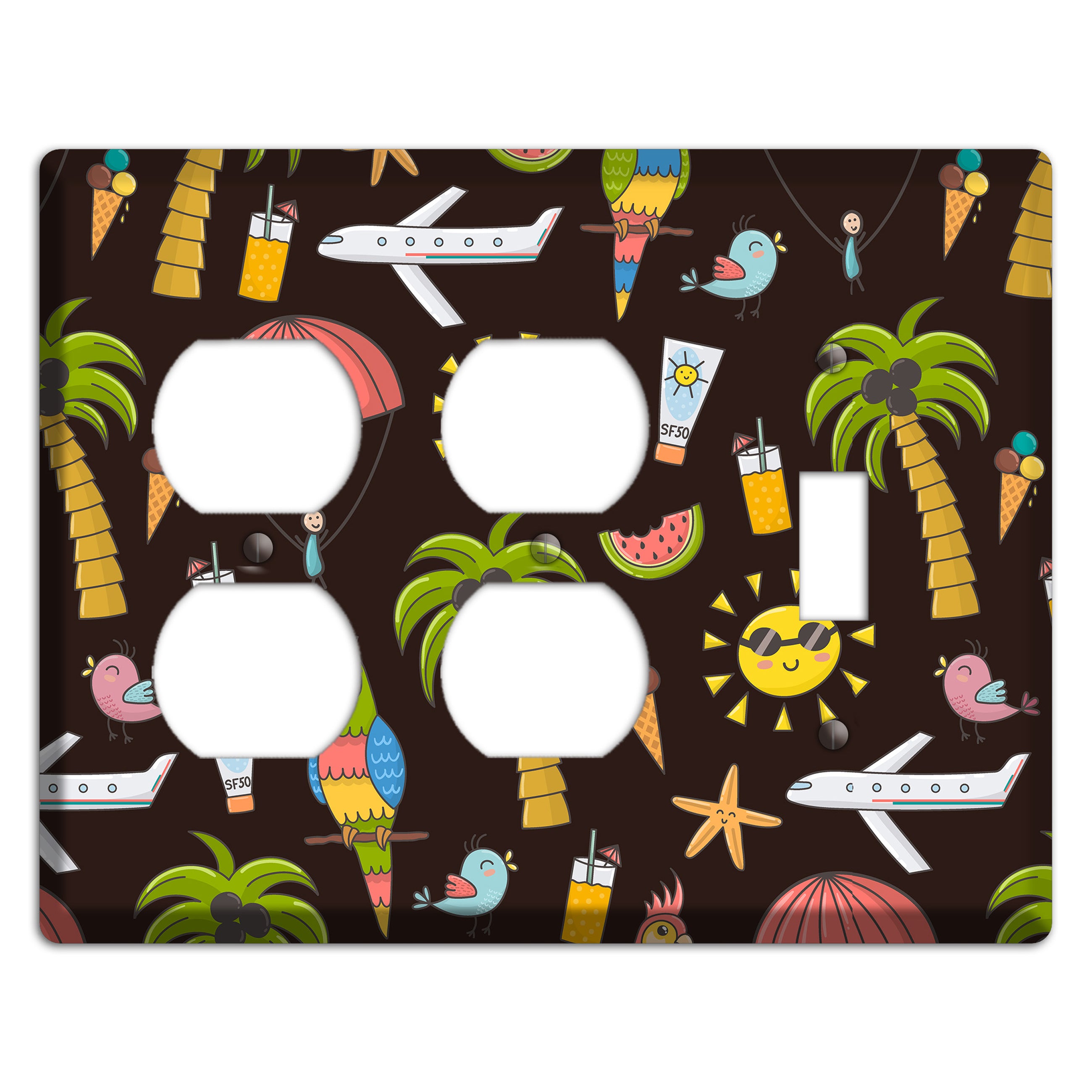 Sunset Tropics 2 Duplex / Toggle Wallplate