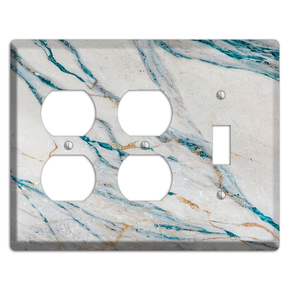 Bondi Blue Marble 2 Duplex / Toggle Wallplate