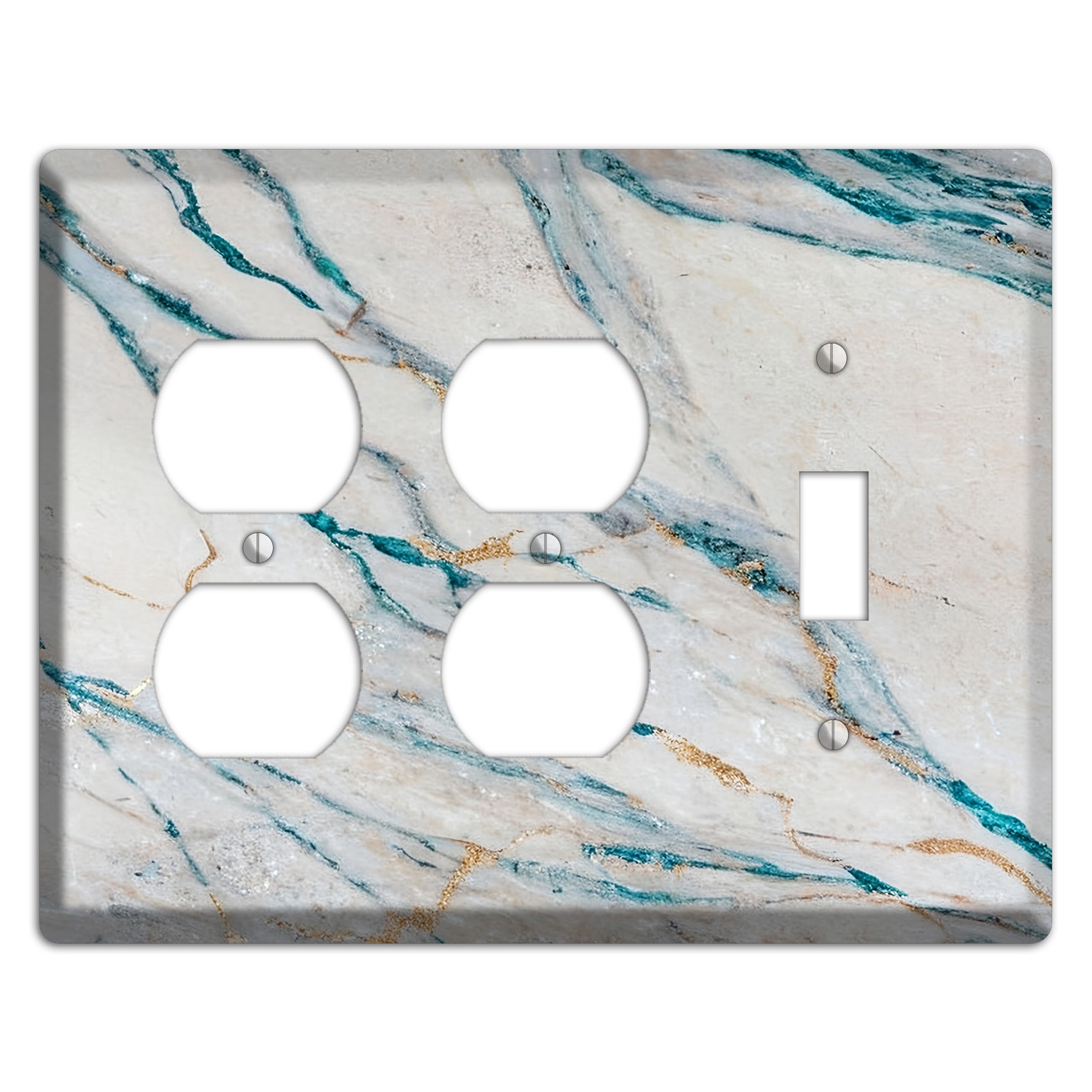 Bondi Blue Marble 2 Duplex / Toggle Wallplate