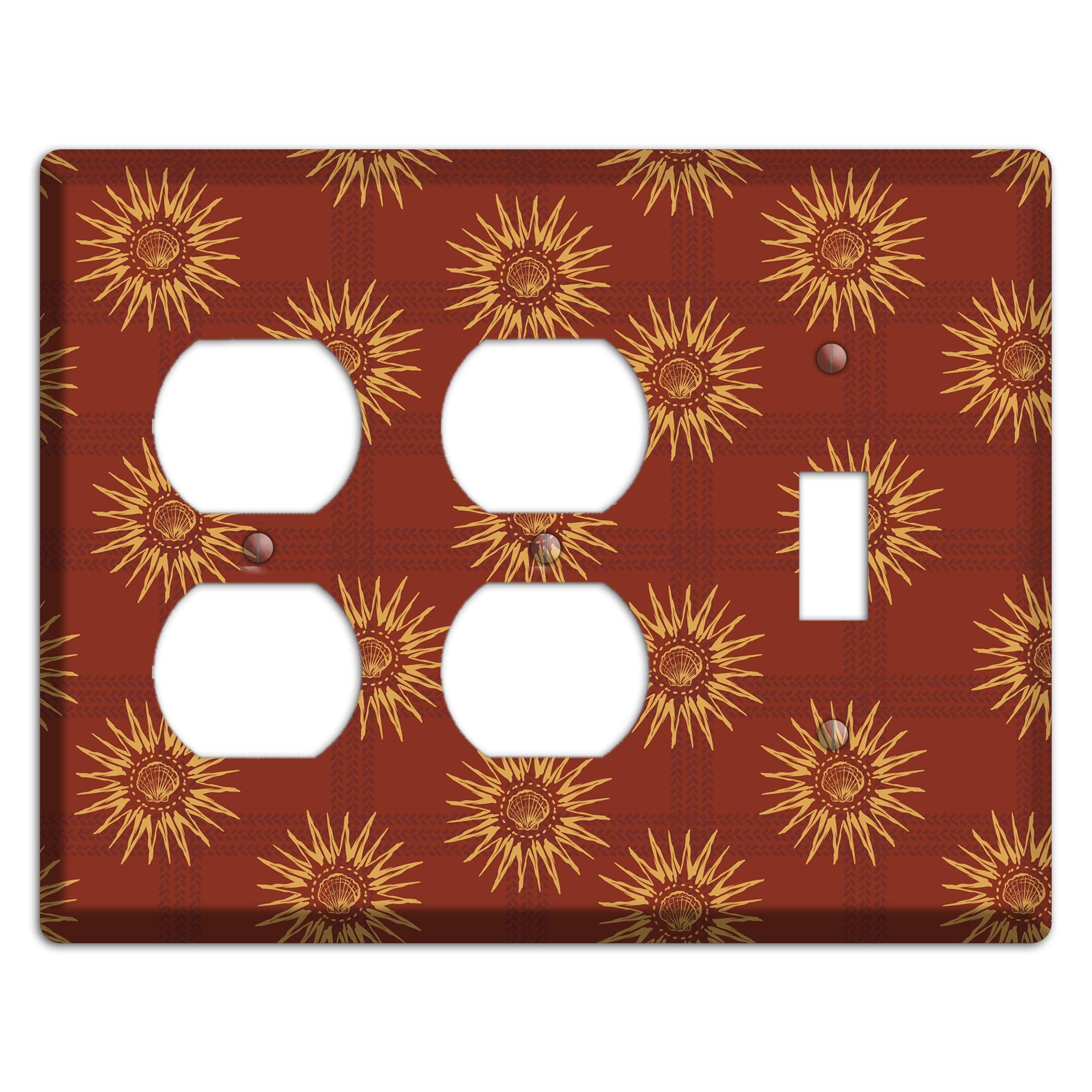 Russet Sun Plaid 2 Duplex / Toggle Wallplate