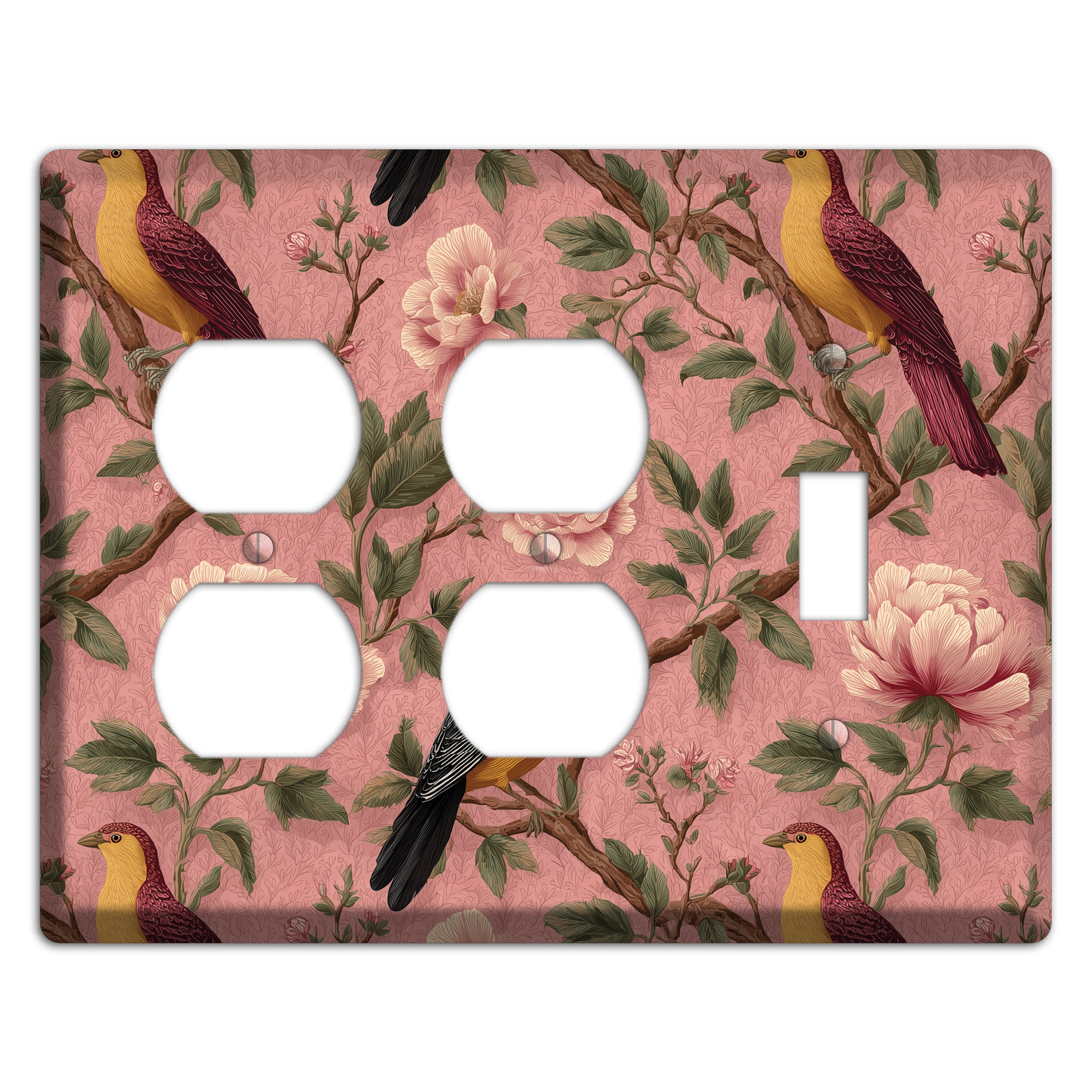 Peony & Perch 2 Duplex / Toggle Wallplate