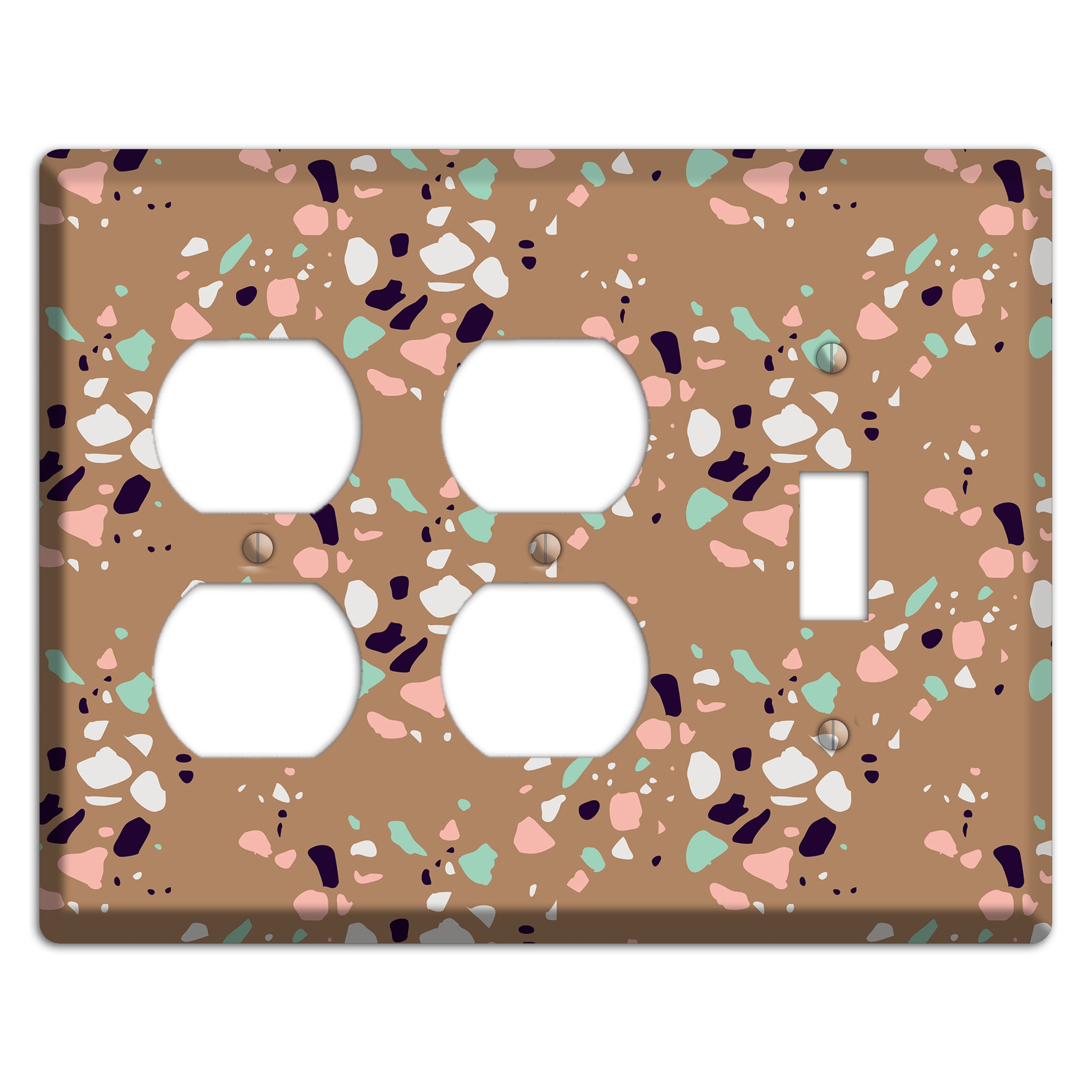 Clay Pebble Drop 2 Duplex / Toggle Wallplate