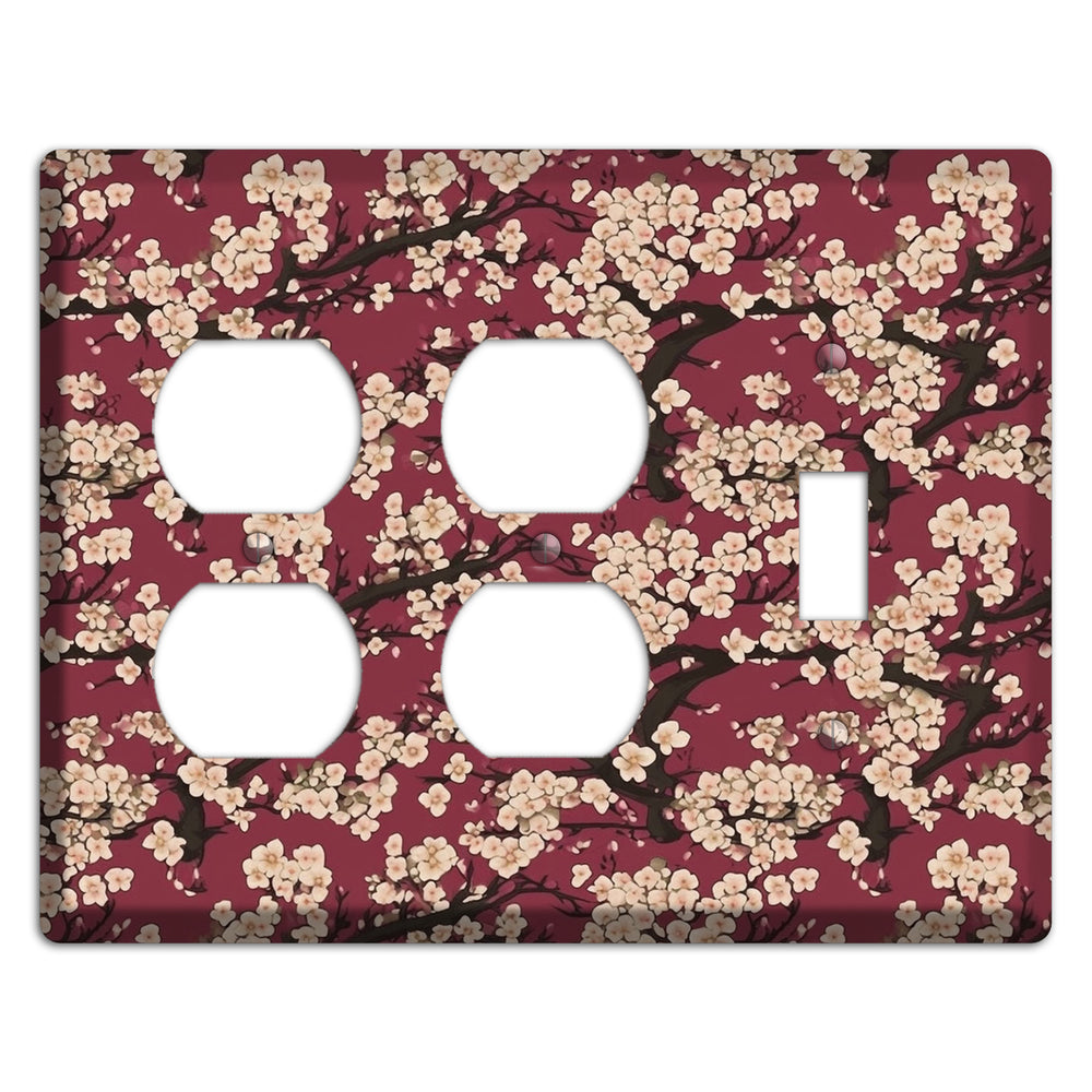 Crimson Plum Drift 2 Duplex / Toggle Wallplate