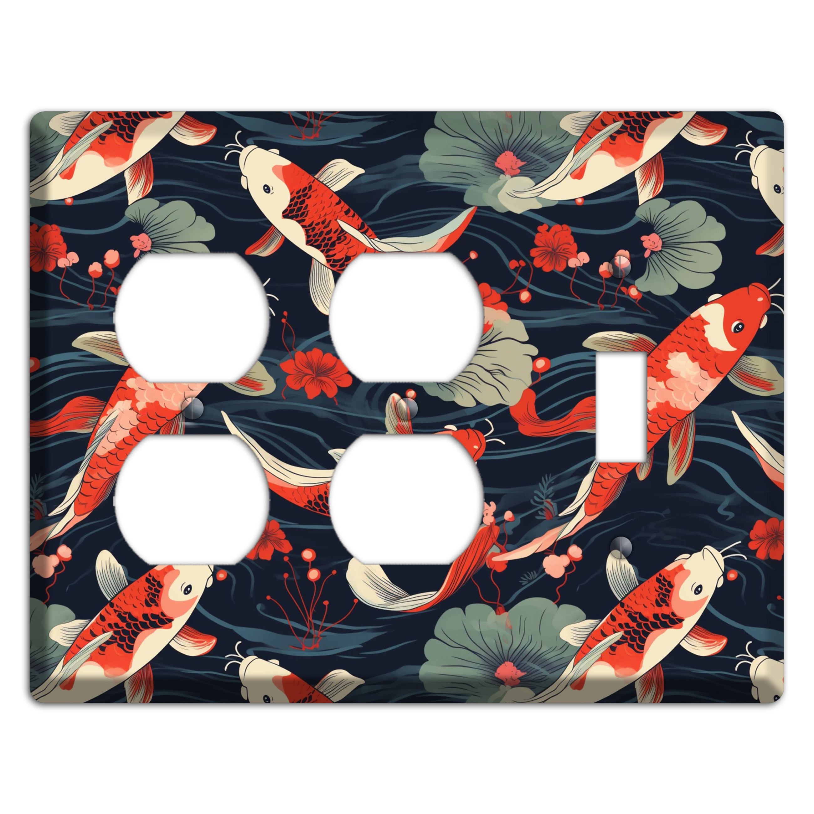 Koi Drift Dance 2 Duplex / Toggle Wallplate