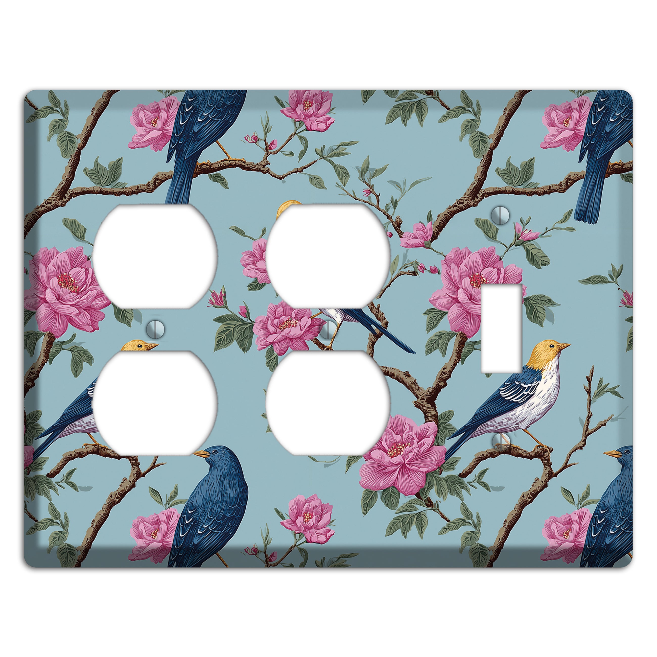 Blossom & Wing 2 Duplex / Toggle Wallplate