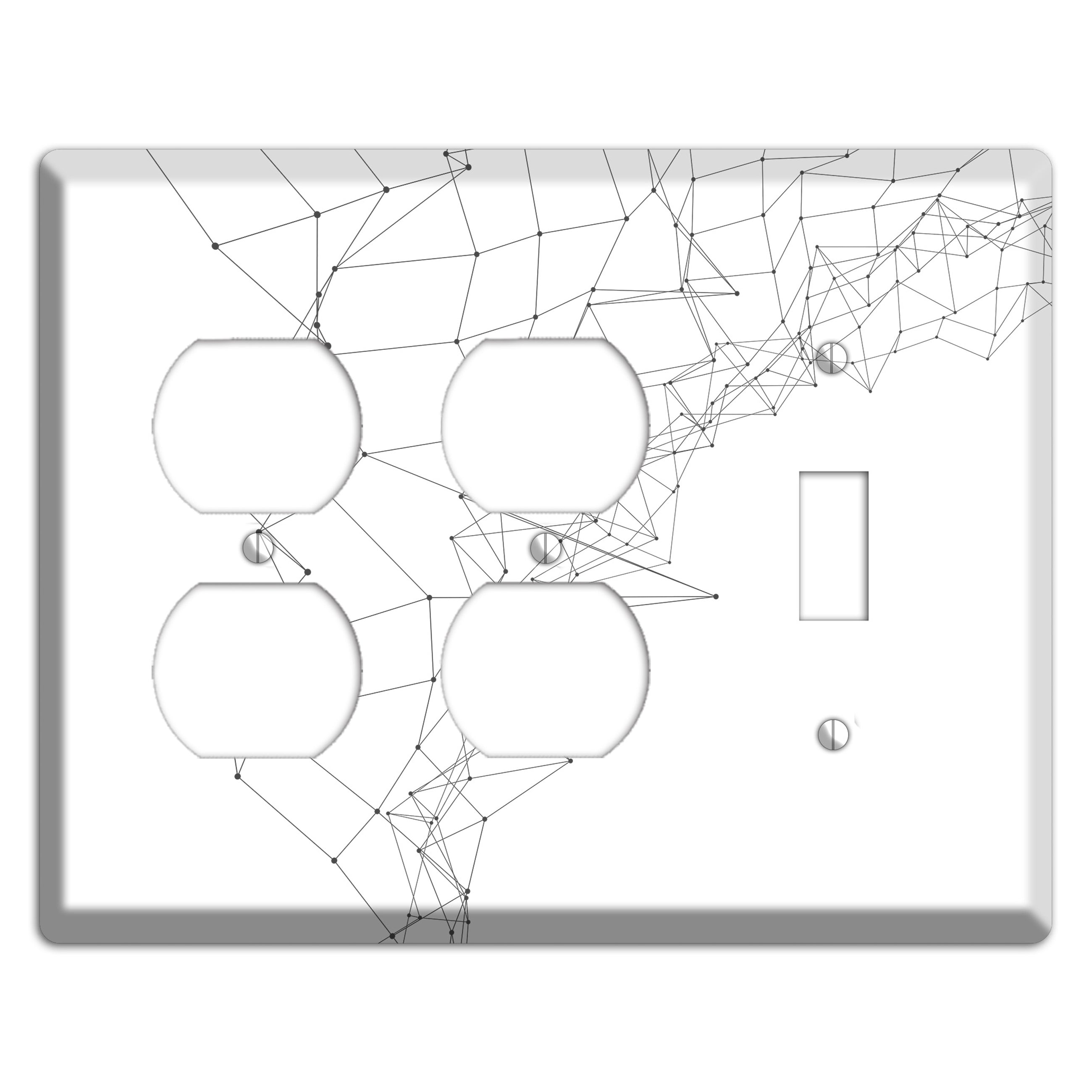 Neural Drift Lines 2 Duplex / Toggle Wallplate