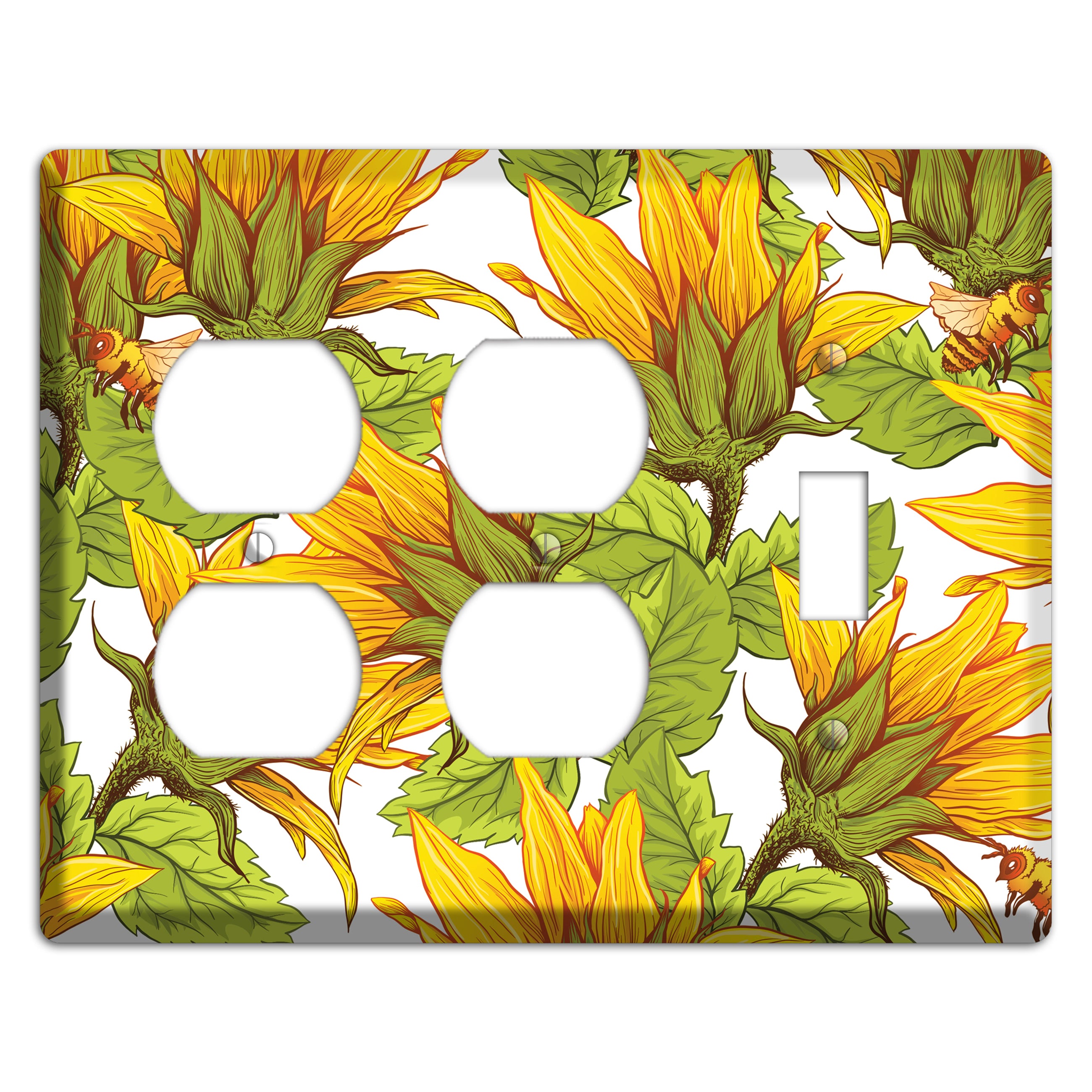 Pollen & Wings 2 Duplex / Toggle Wallplate